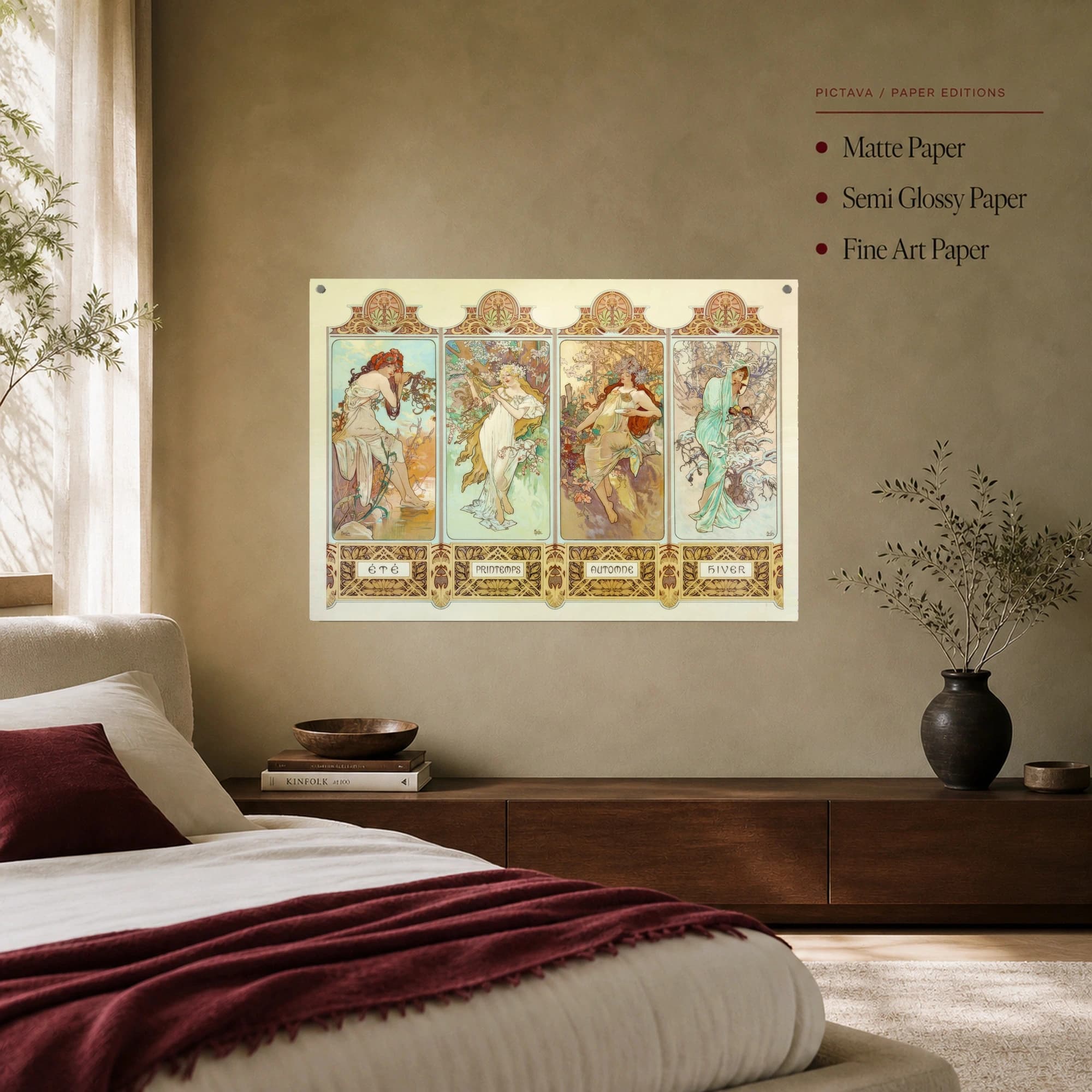 The Four Seasons Canvas Print by Alfons Mucha, view 8
