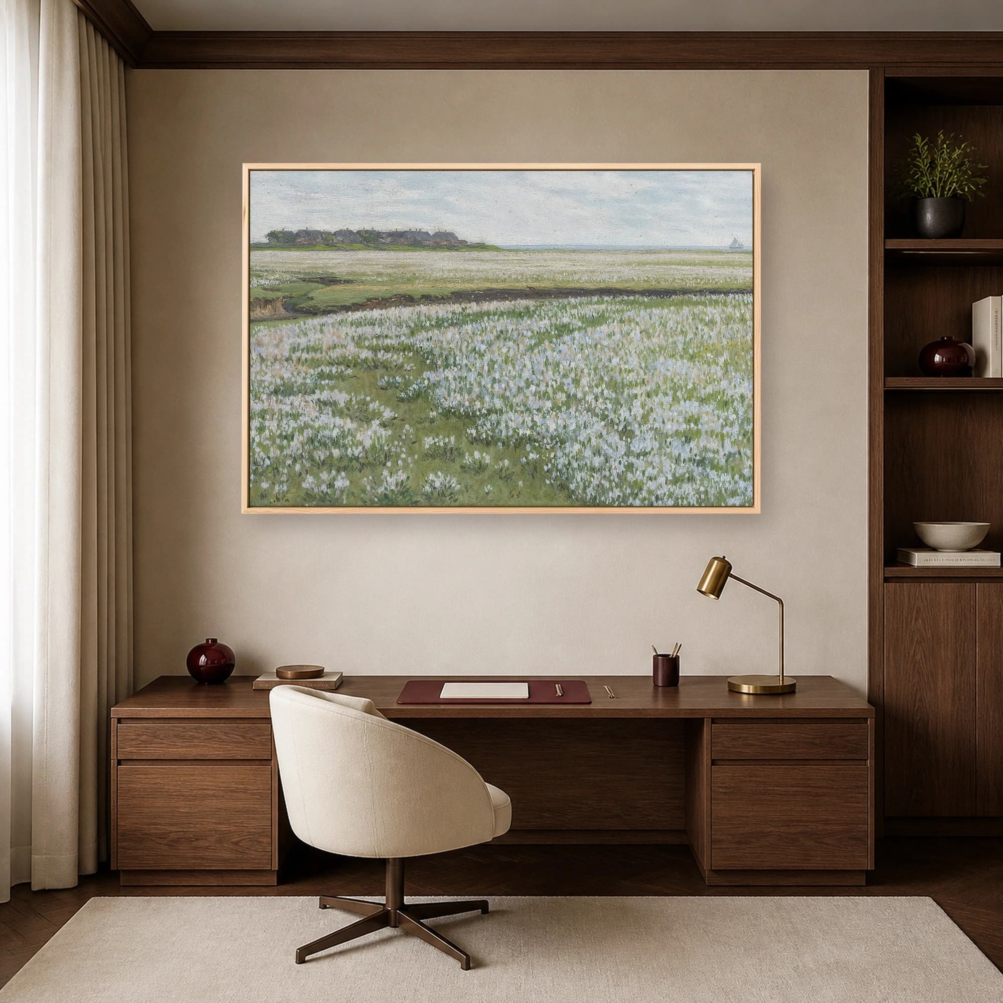 Marsh Landscape with Cotton Grass Fine Art Print, view 6