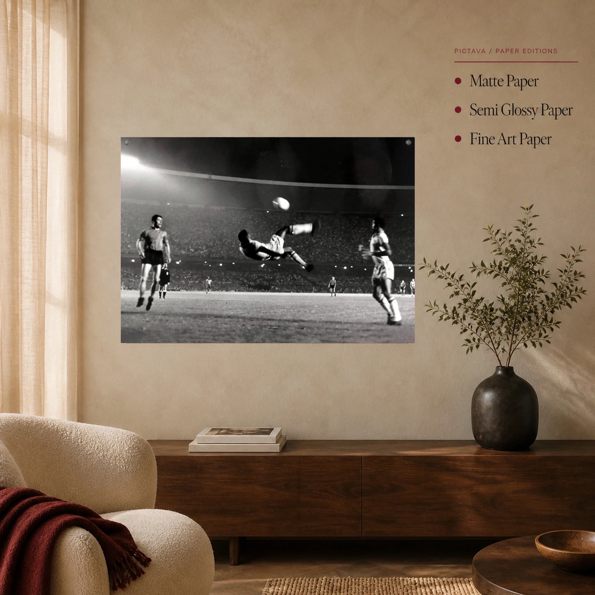 Vintage Pele Bicycle Kick Sports Photography Print, view 6