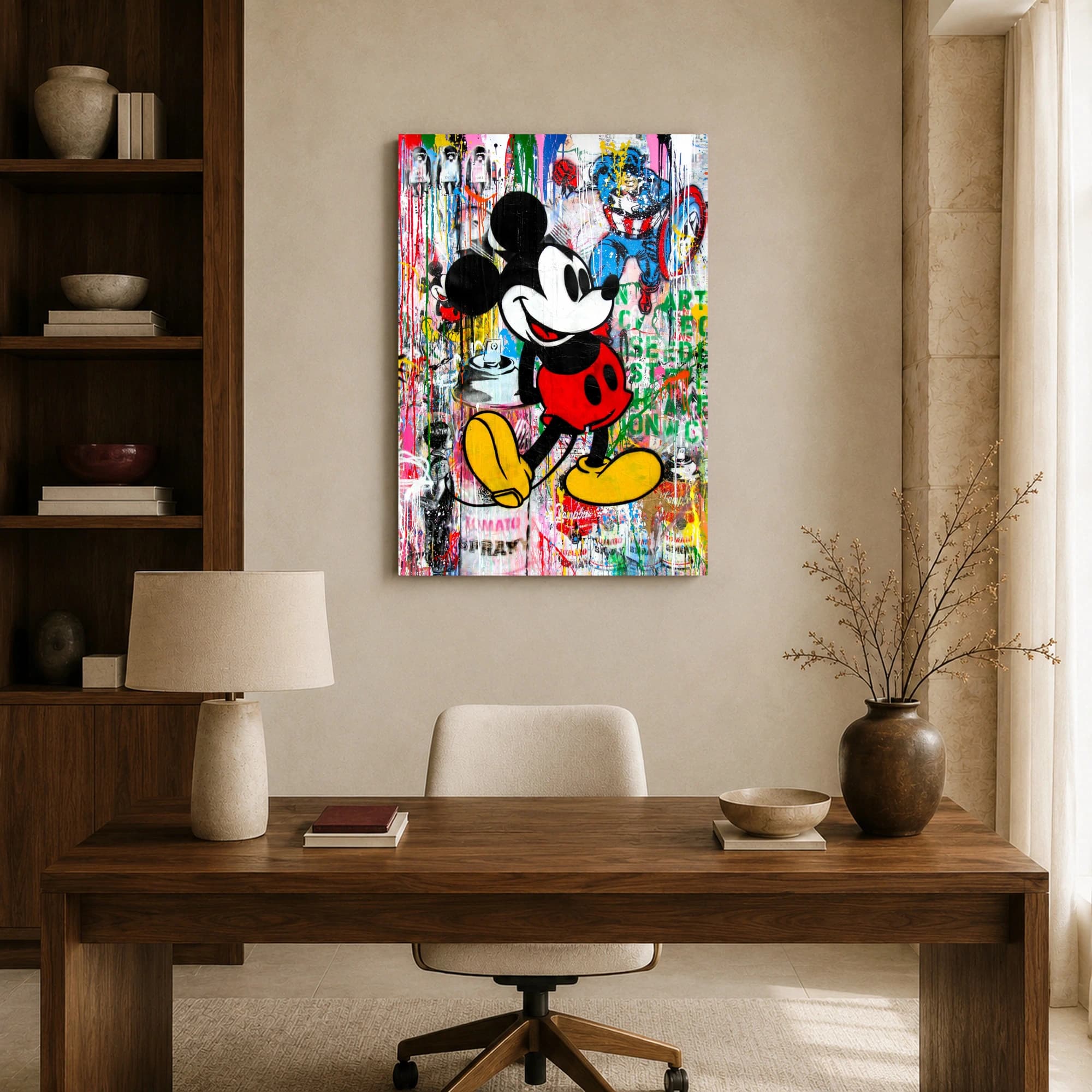 Mickey Mouse Urban Street Art Canvas Print, view 8
