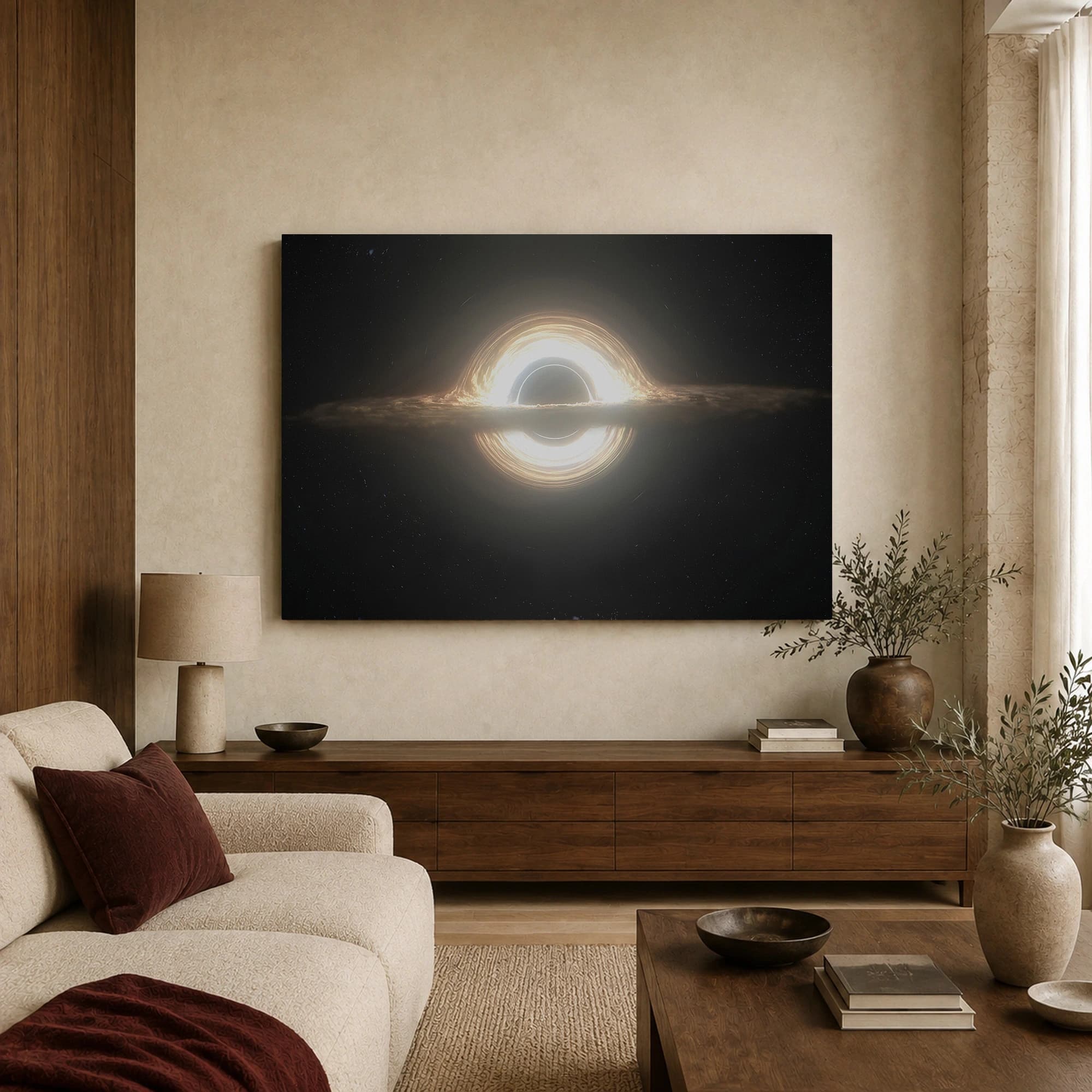 Interstellar Gargantua Black Hole Canvas Print, view 2