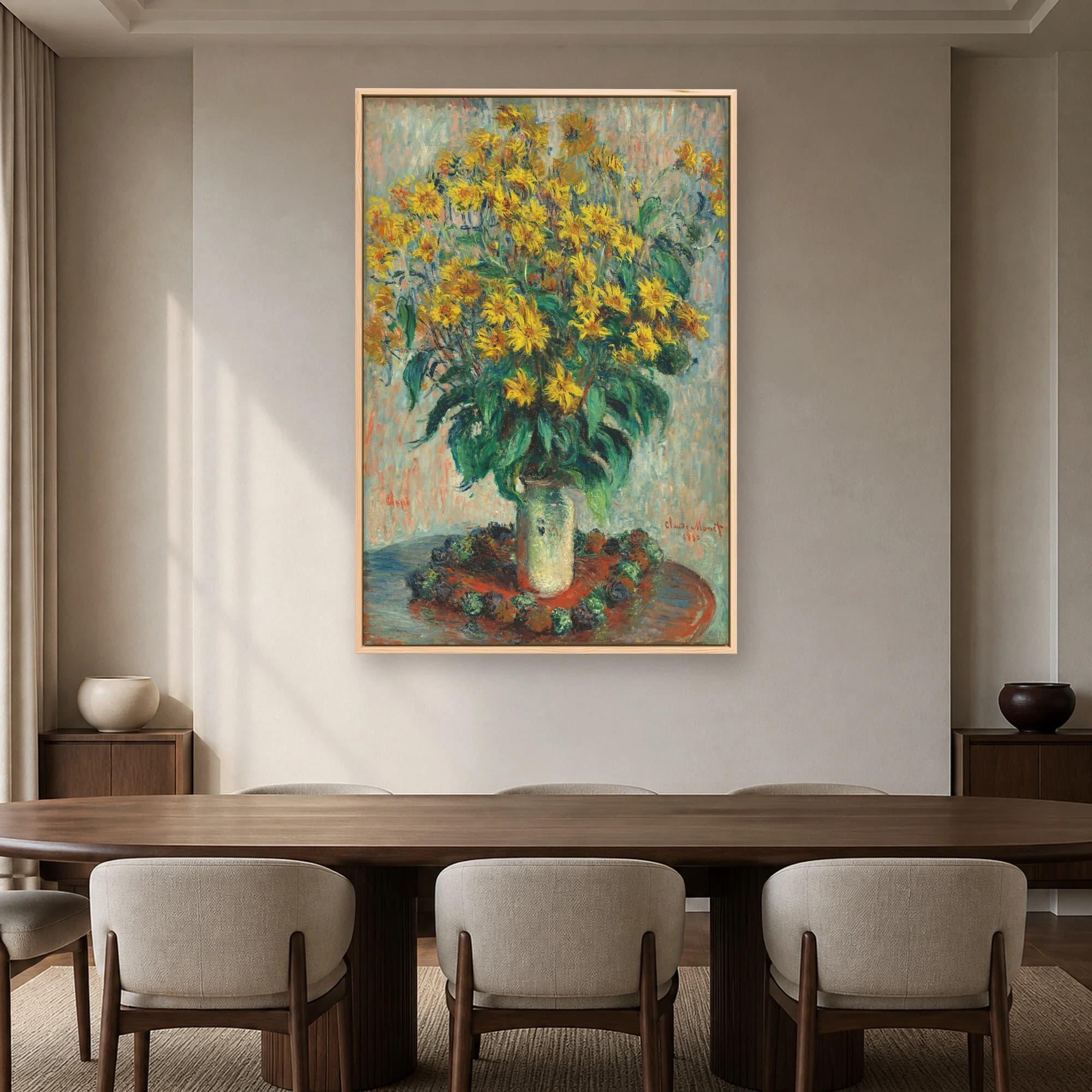 Claude Monet Bouquet of Sunflowers Fine Art Canvas Print, view 5