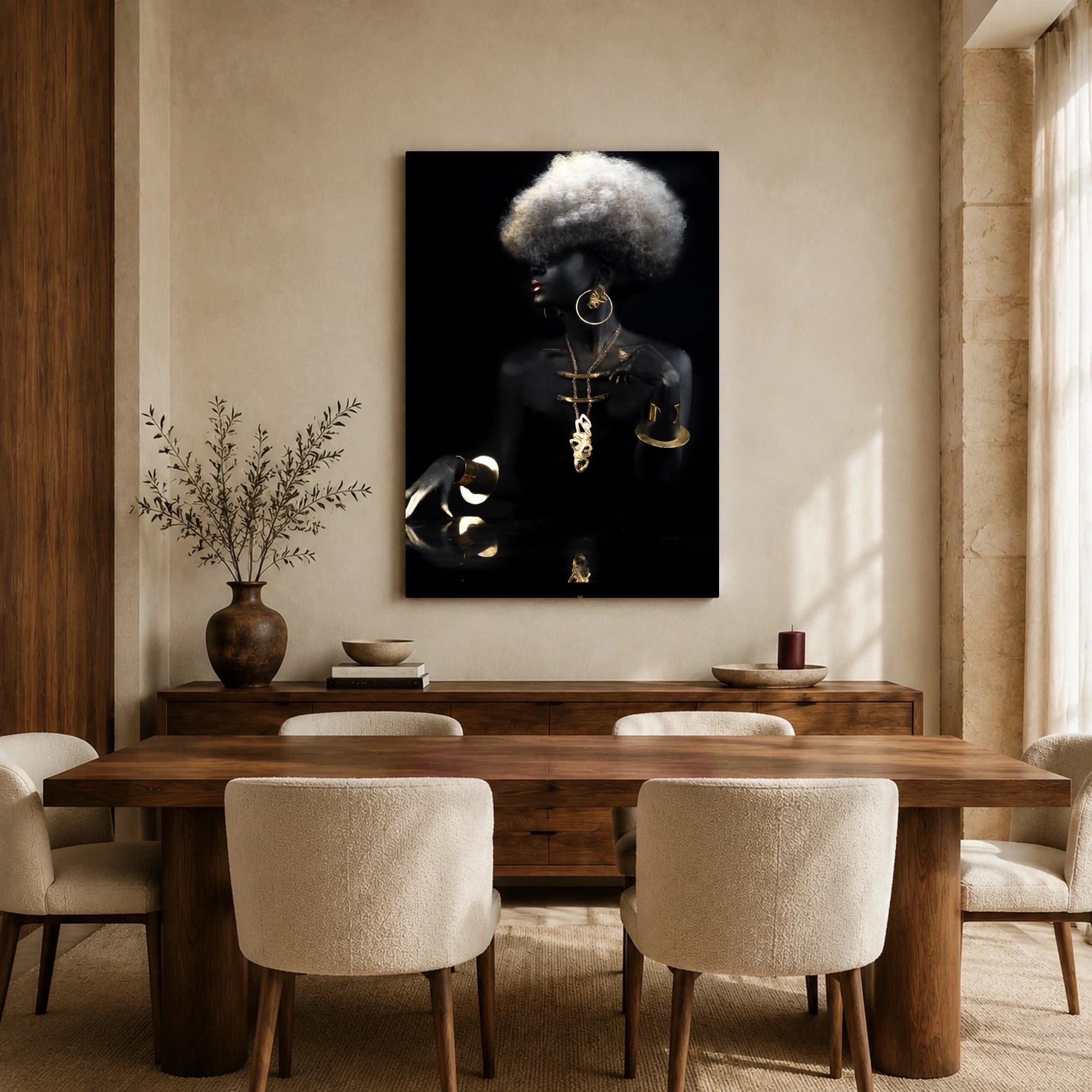 Gilded Eclipse Avant-Garde Portrait Wall Art, view 6