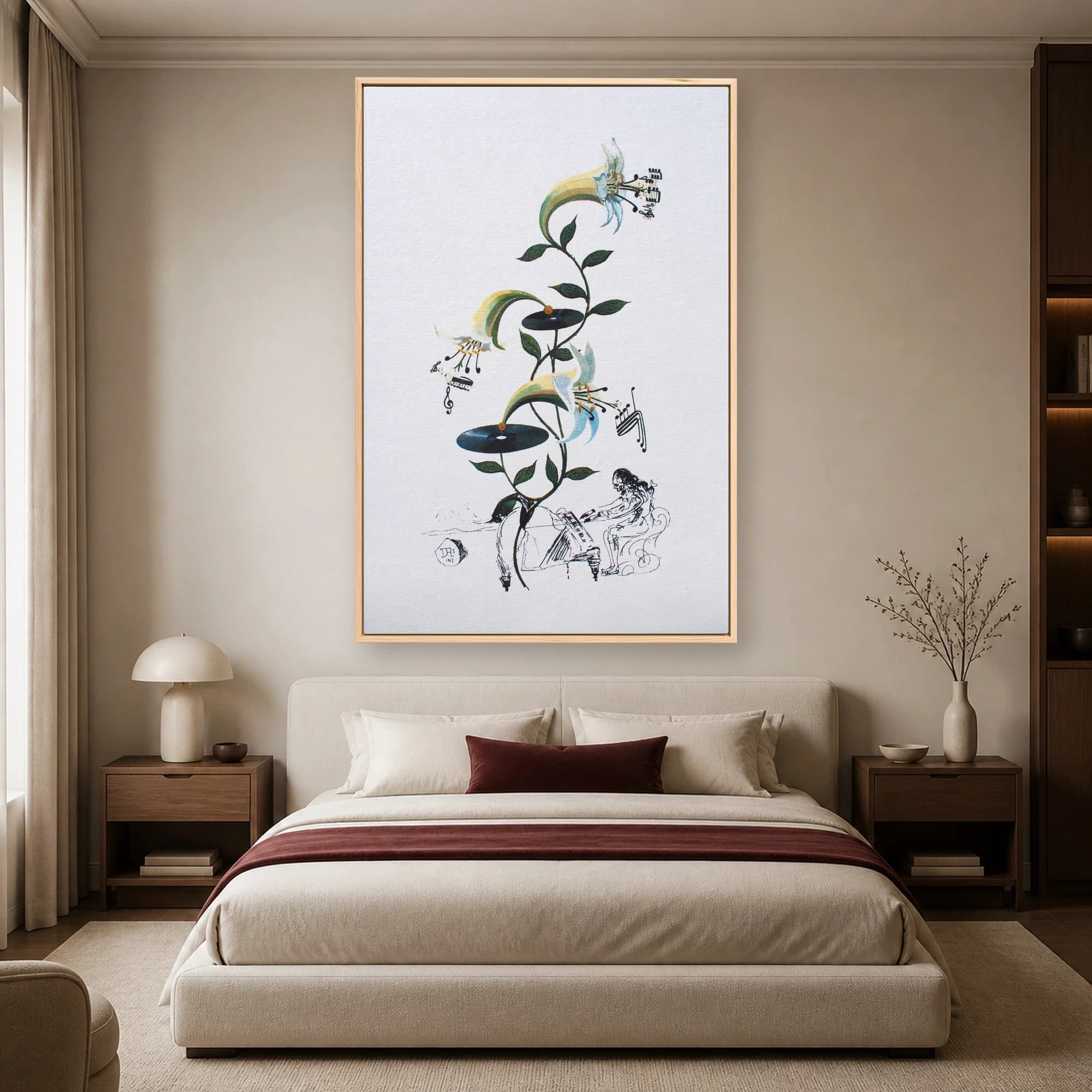 Salvador Dalí 1967 Surreal Music Plant Canvas Art Print, view 5