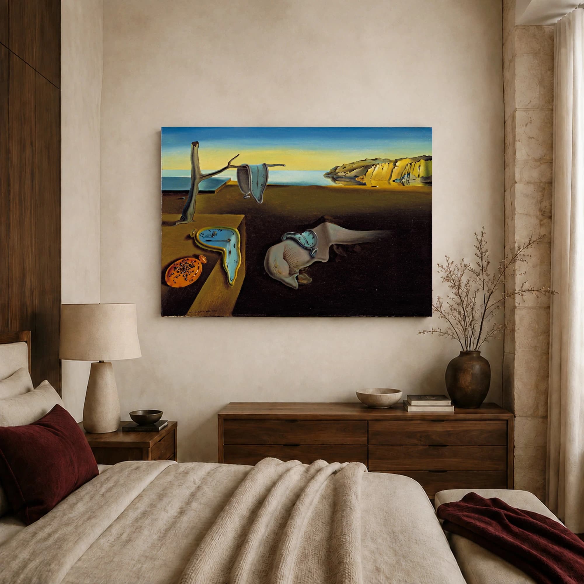 The Persistence of Memory Surrealist Masterpiece Canvas Print, view 8
