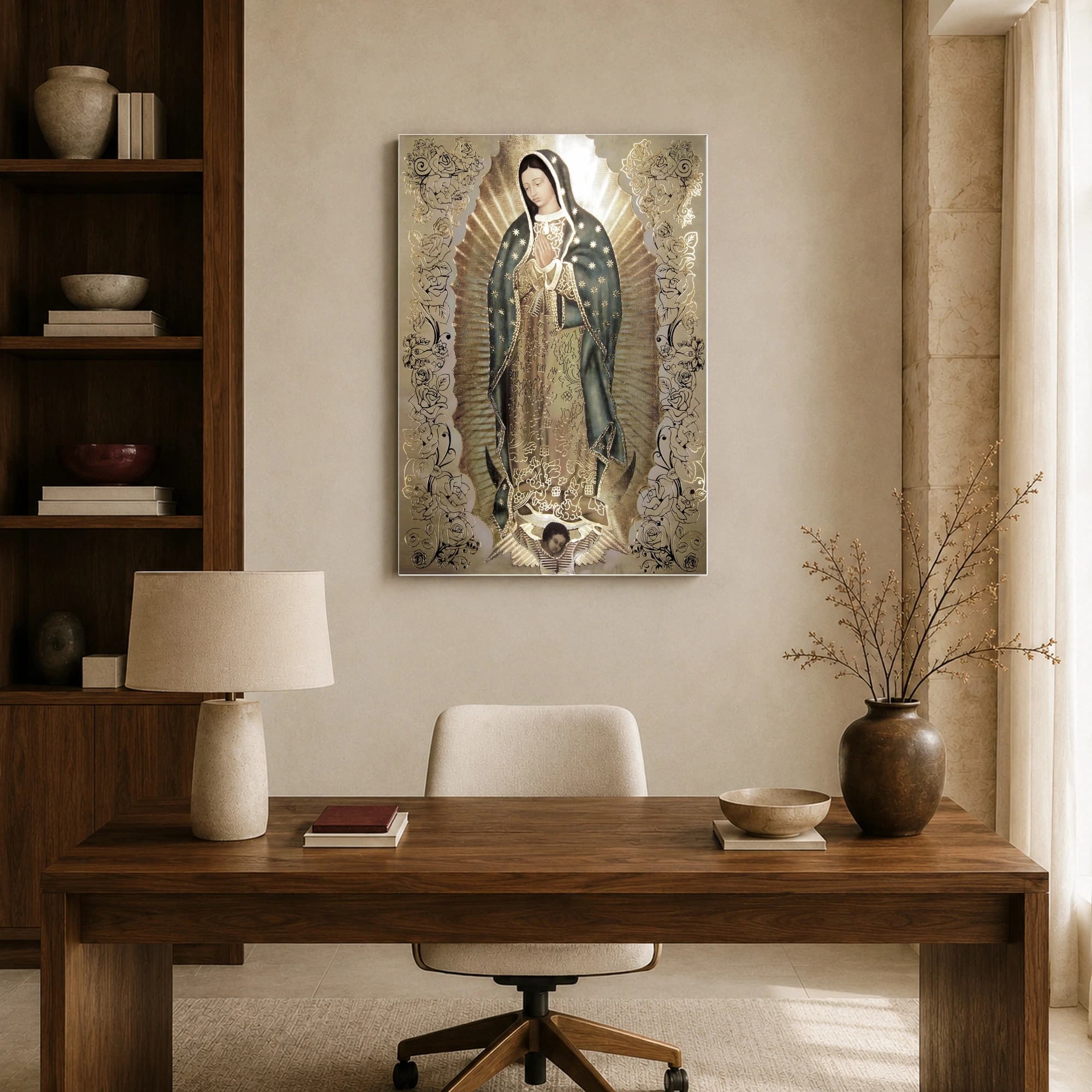 Our Lady of Guadalupe Gold Foil Devotional Wall Art, view 8