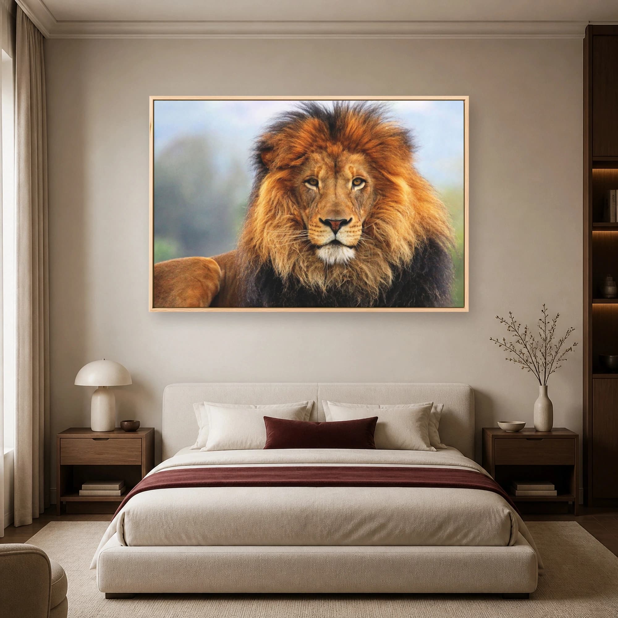 Majestic Lion Portrait Canvas Print, view 4