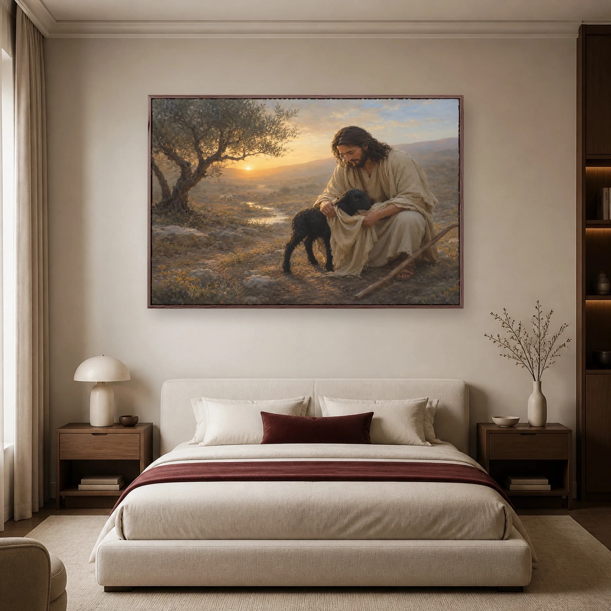 Jesus Christ the Good Shepherd Canvas Art Print, view 6