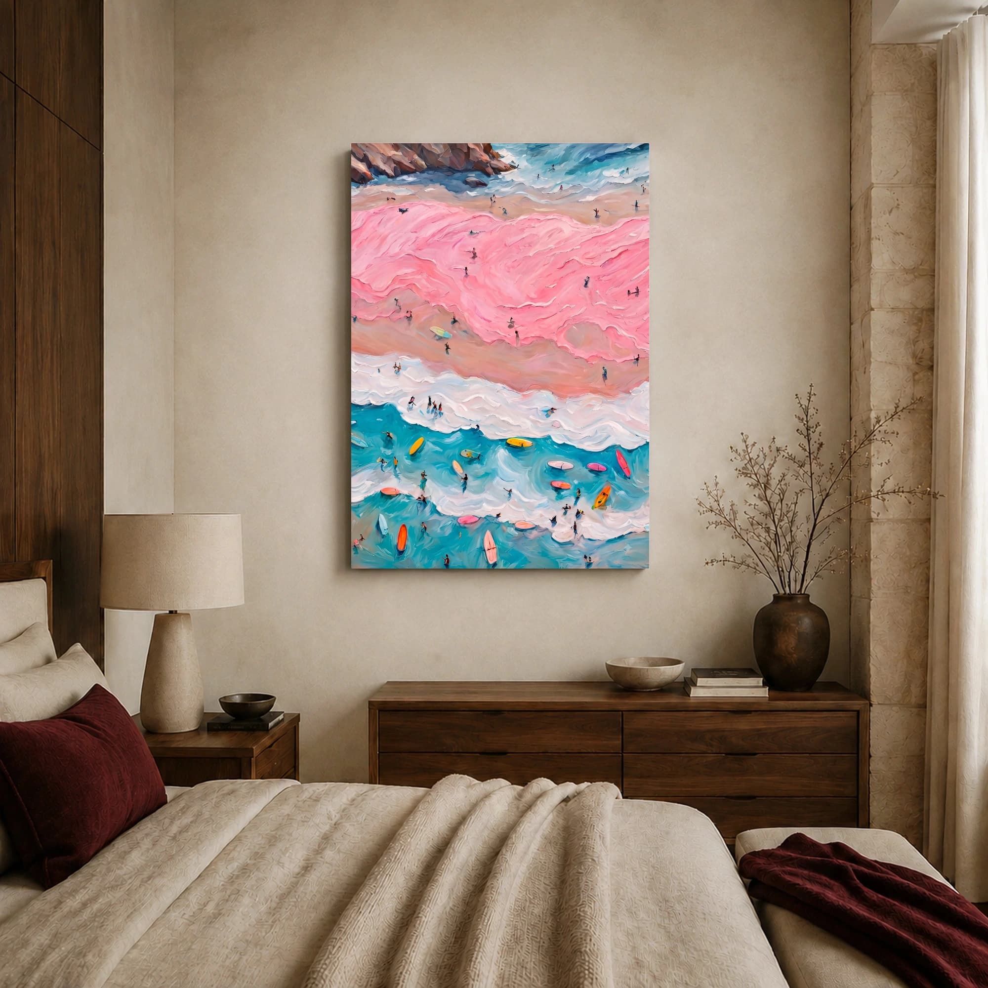 Aerial Beach Surf Canvas Print, view 7