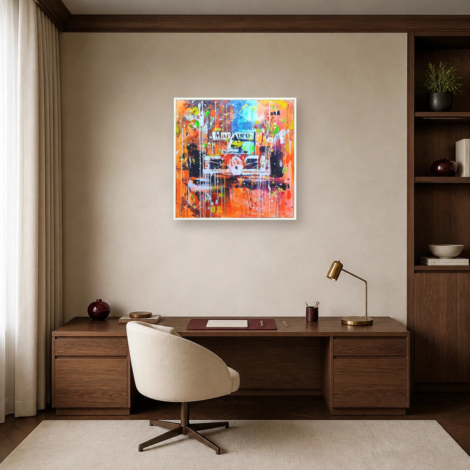 Formula One Abstract Racing Car Canvas Print, view 7