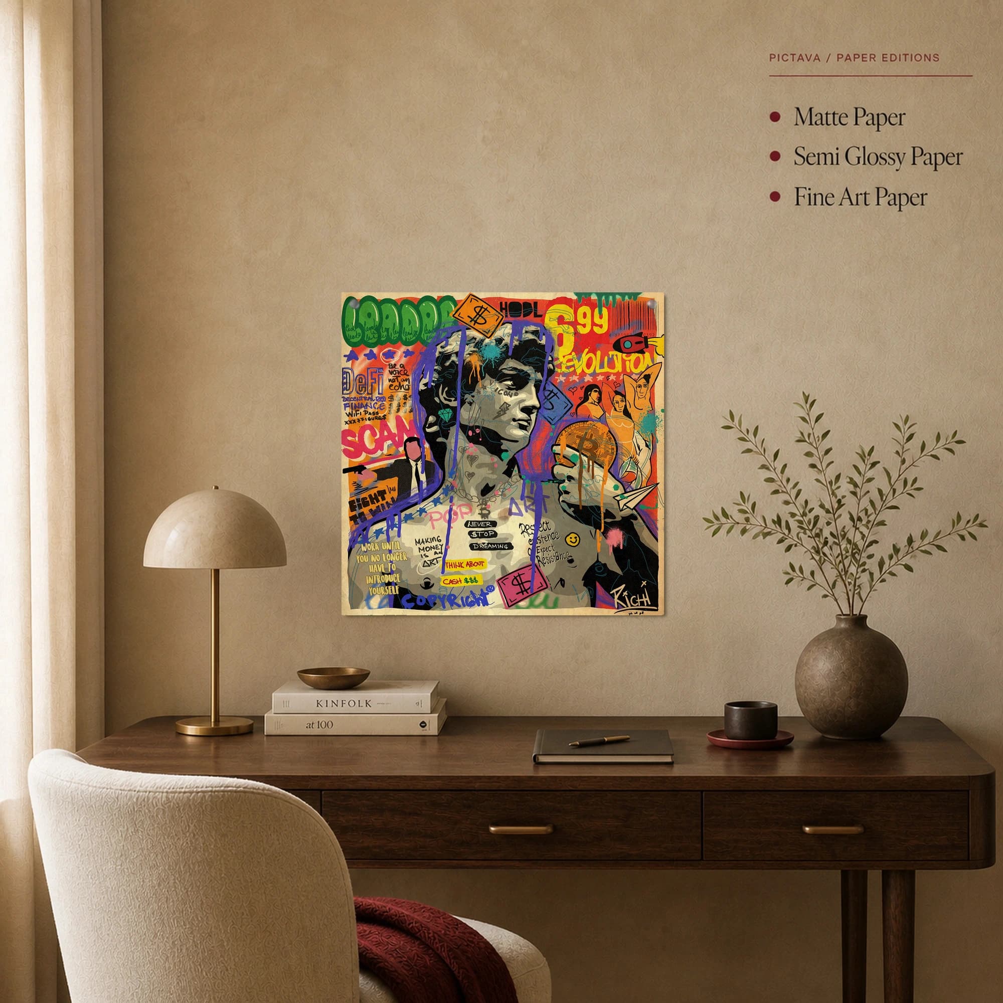 Crypto Revolution David Street Art Print, view 3