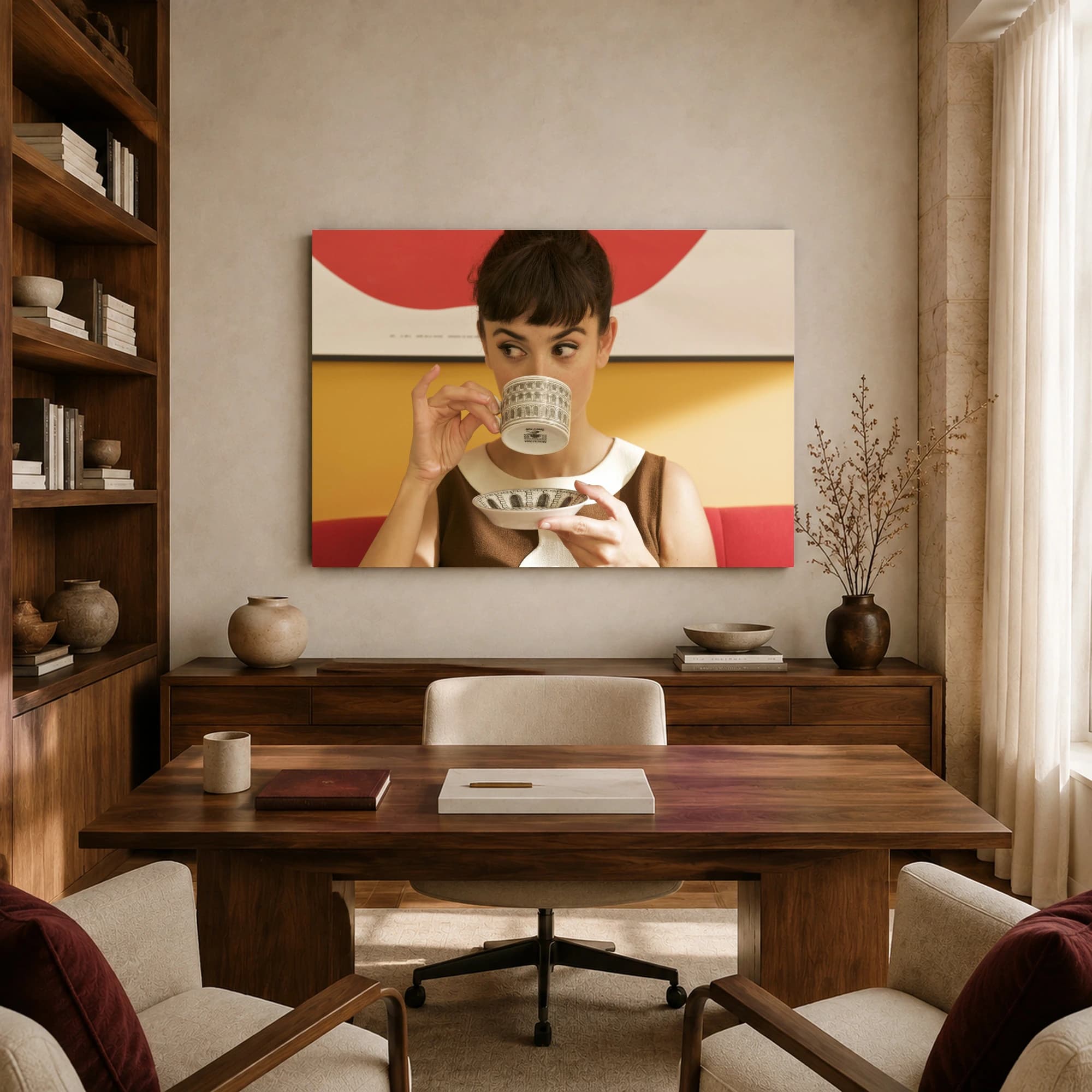 Mid-Century Sip Retro Woman Vintage Wall Art Print, view 8