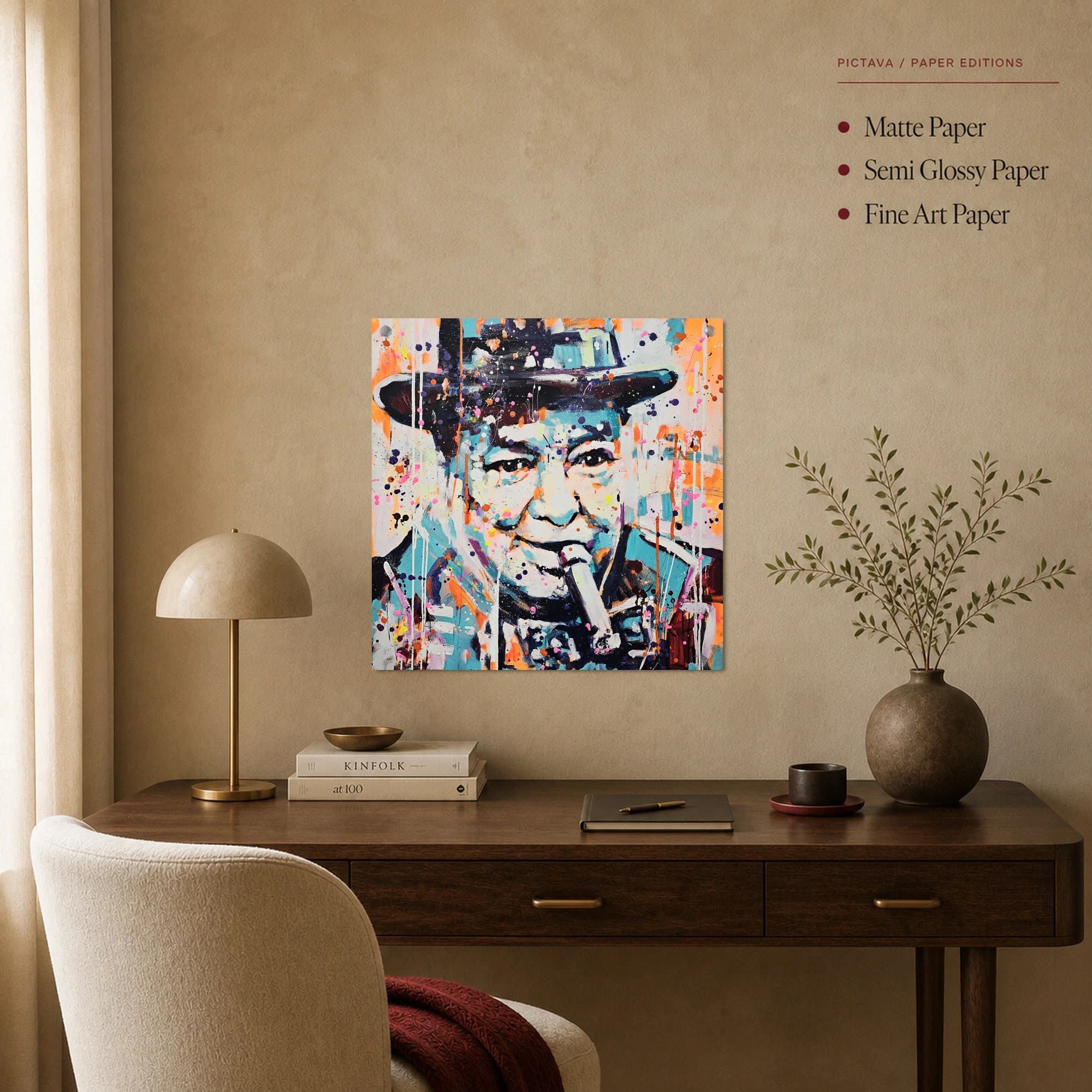Winston Churchill Vibrant Pop Art Canvas Print, view 2