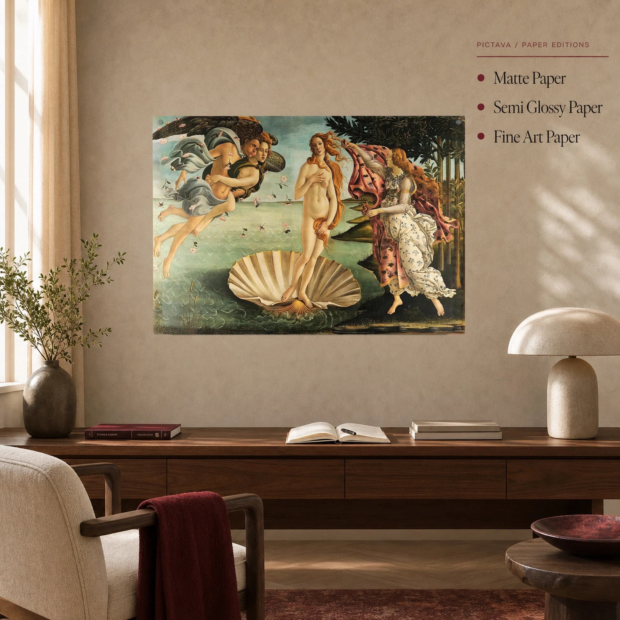 The Birth of Venus Renaissance Fine Art Print, view 4