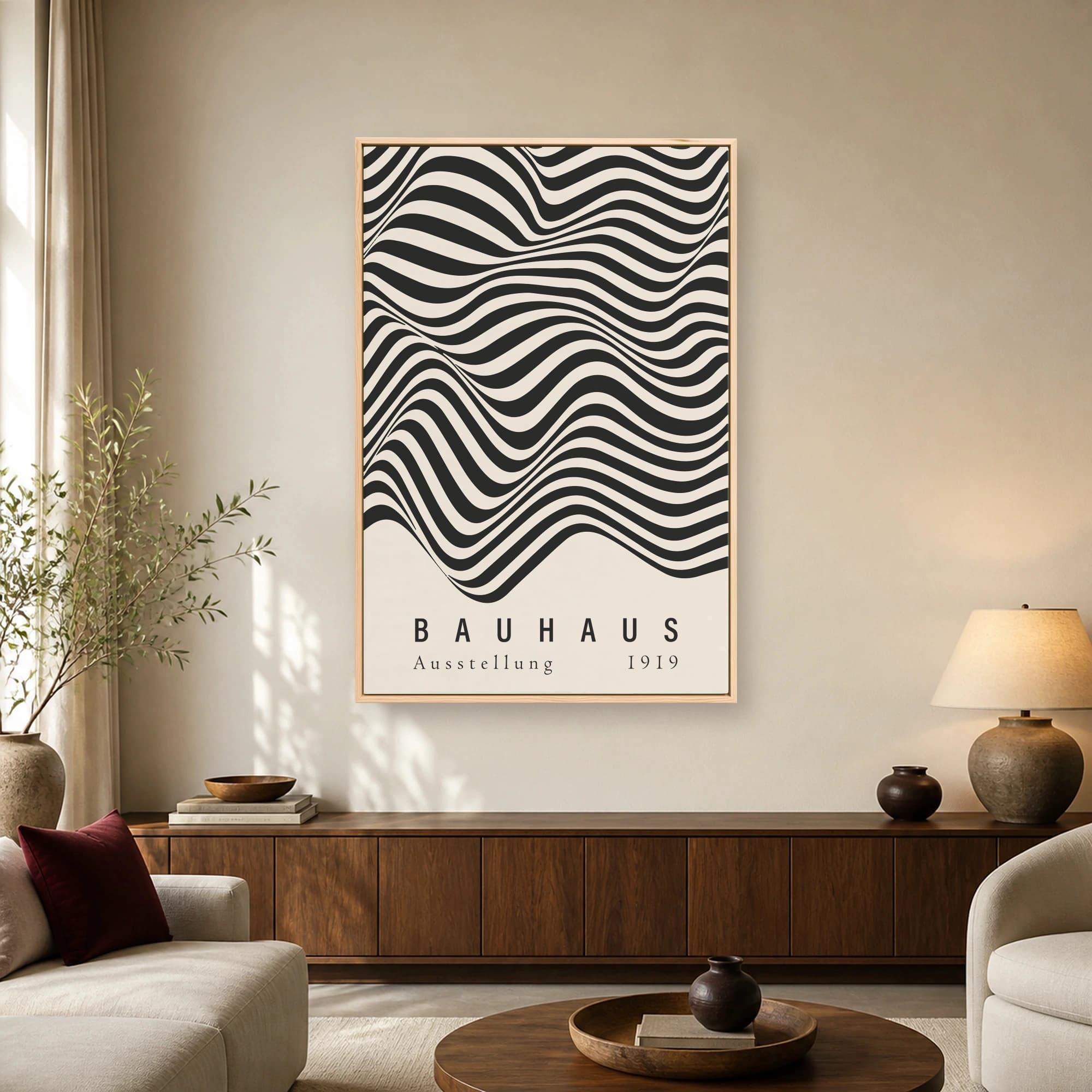 Bauhaus Ausstellung 1919 Optical Wave Art Print, view 2