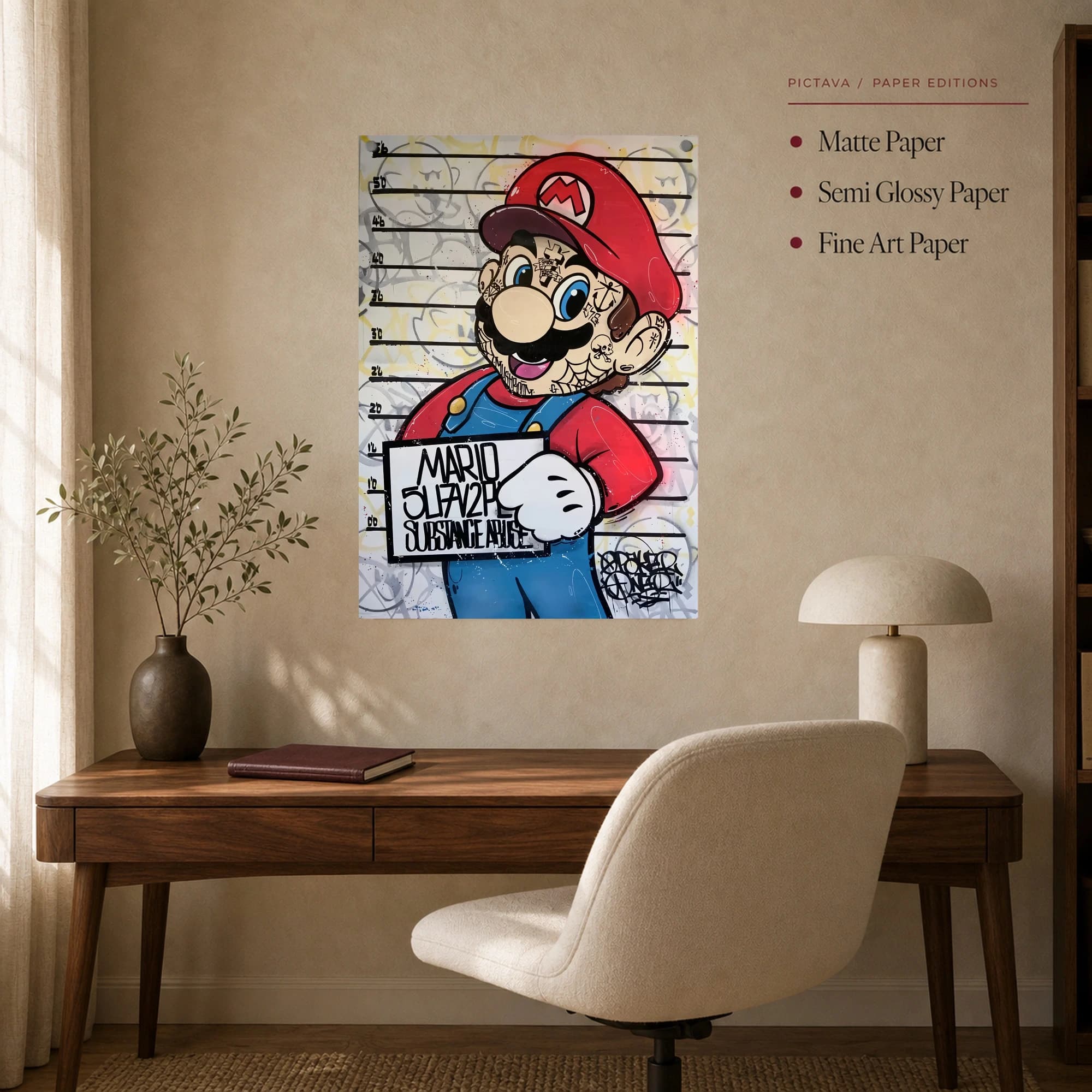 Mugshot Mario Pop Art Wall Art, view 6