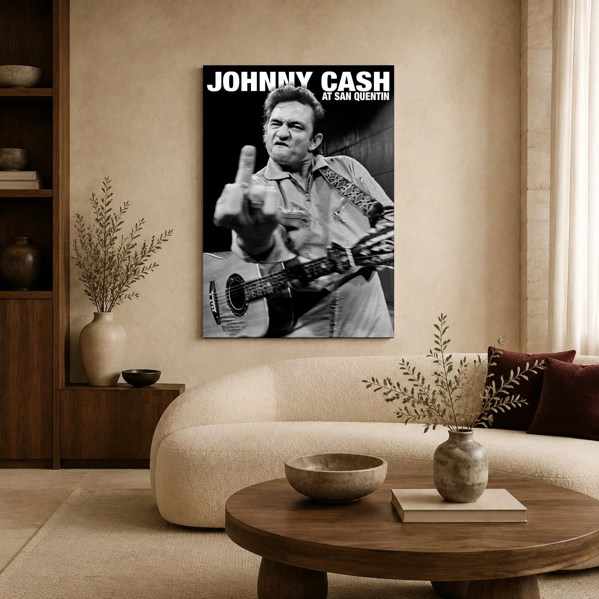 Johnny Cash at San Quentin Music Wall Art, view 3