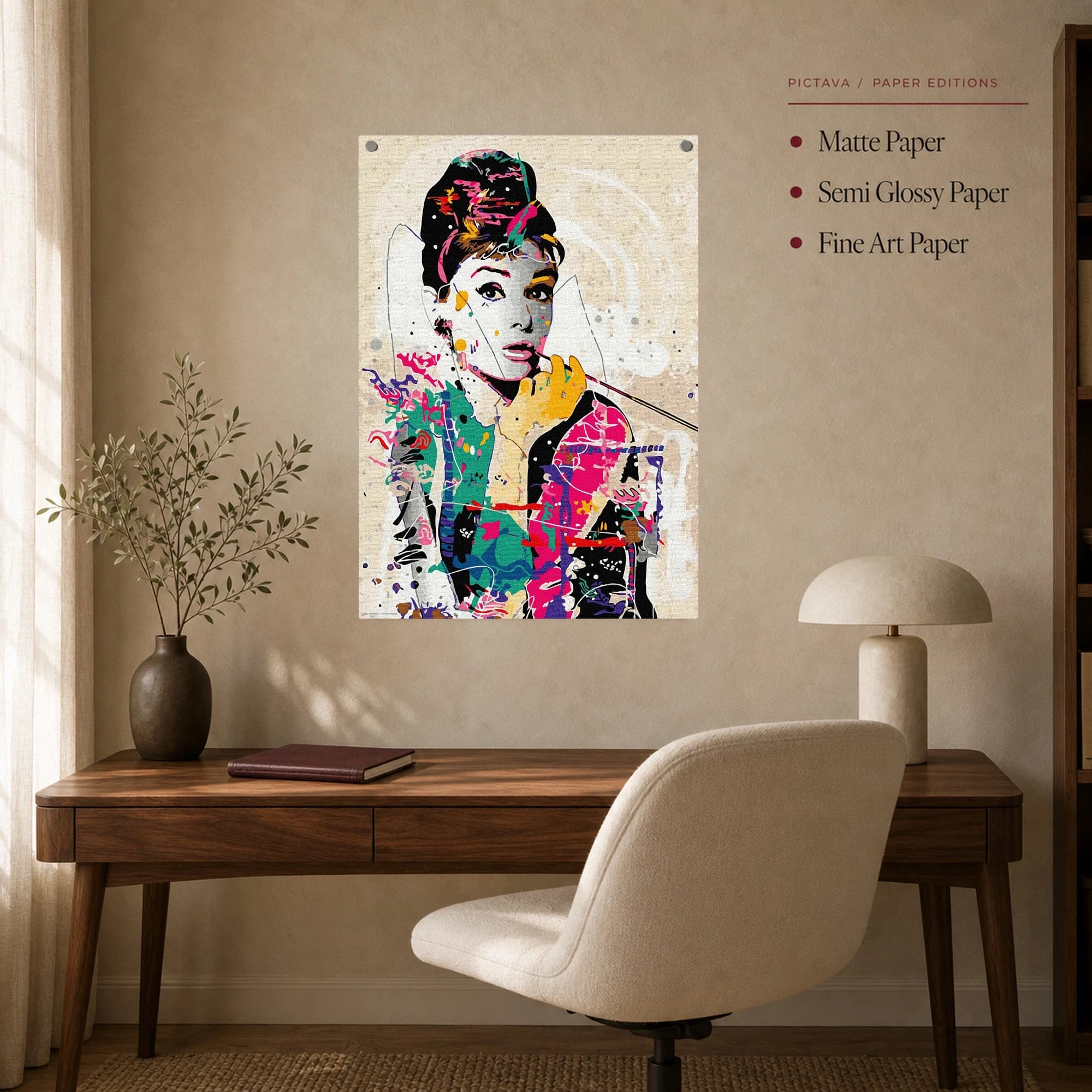Audrey Hepburn Pop Art Canvas Wall Art, view 7