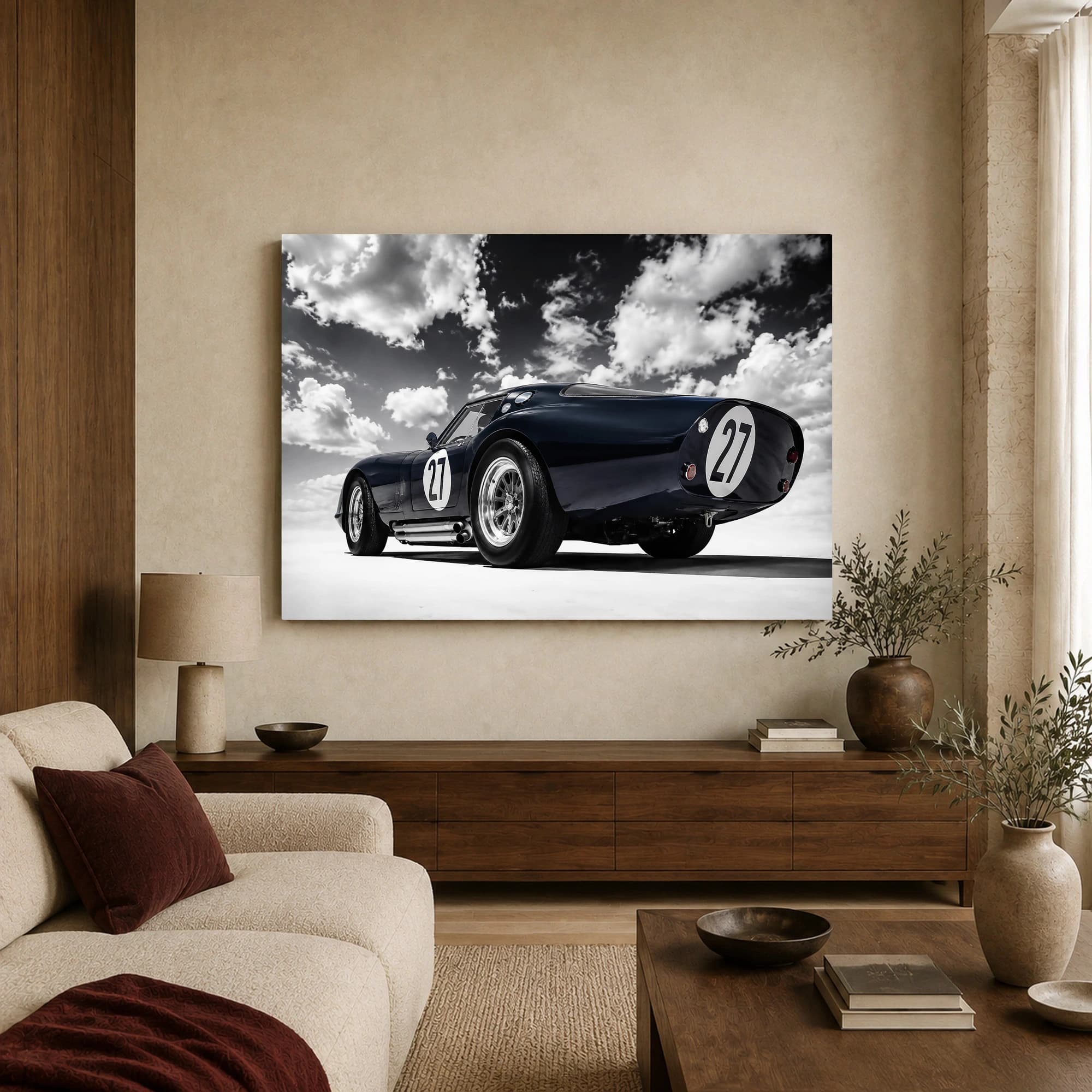 Classic Racing Coupe Number 27 Wall Art Print, view 3