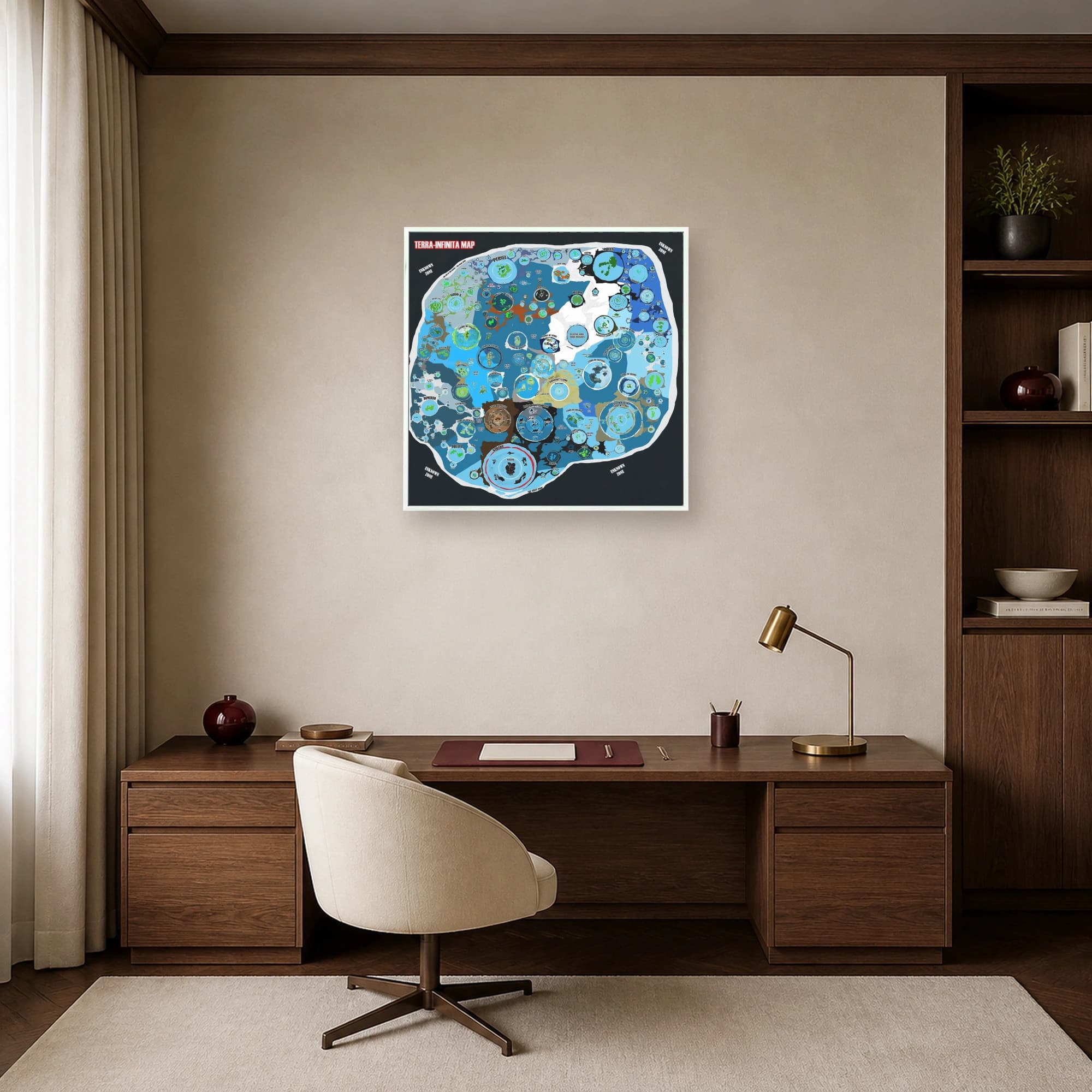 Terra-Infinita Fantasy Map Art Print, view 5