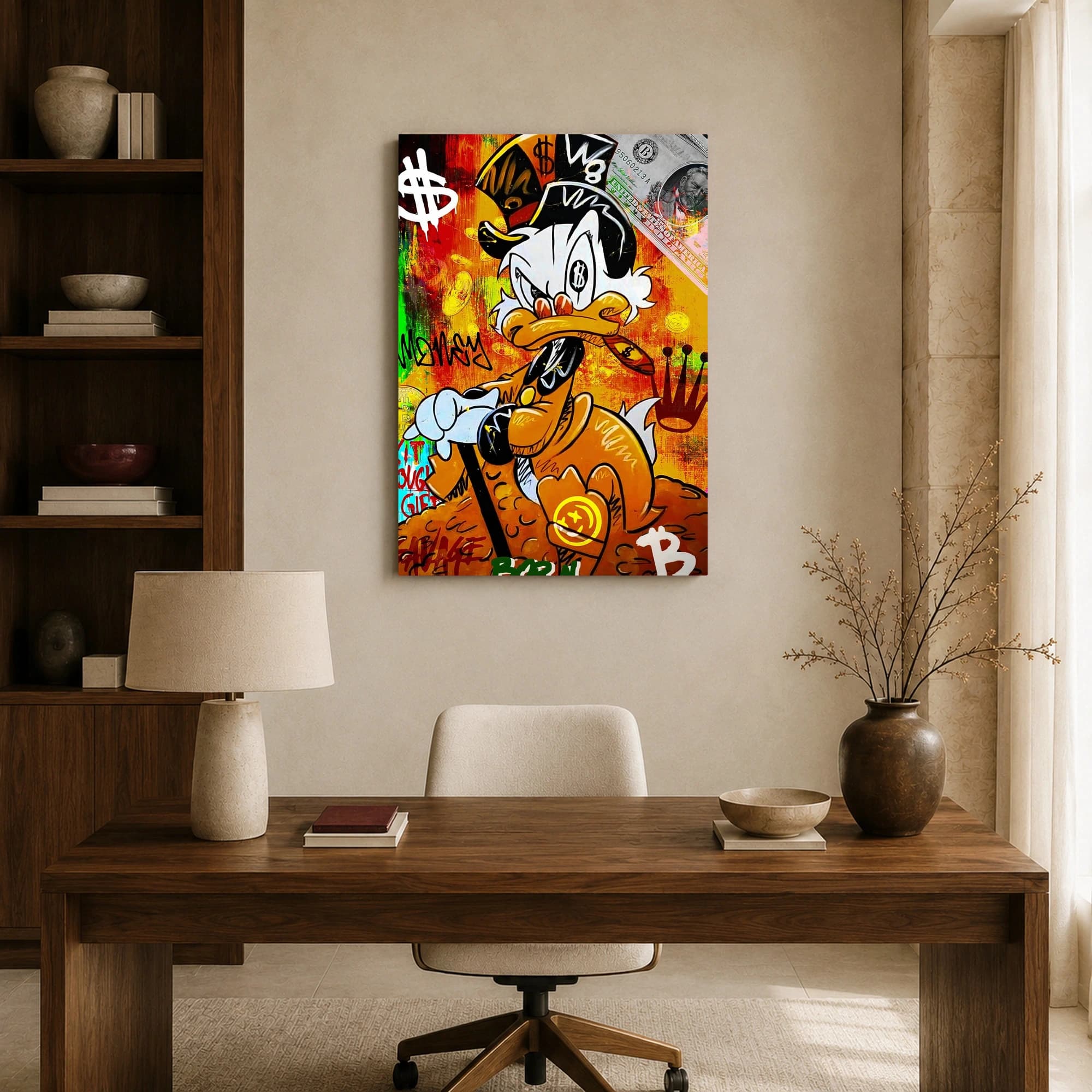 The Wealthy Duck Pop Art Canvas Print, view 8