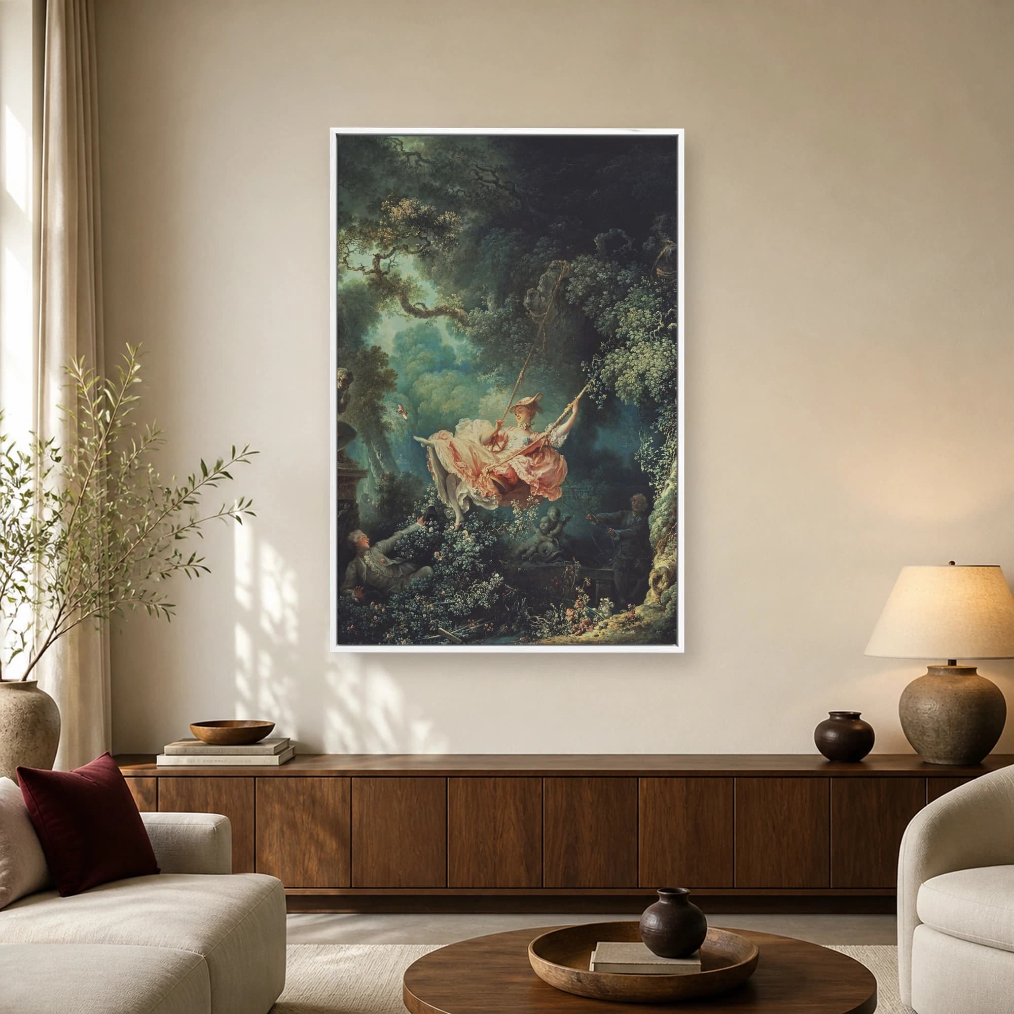 The Swing by Jean-Honoré Fragonard Fine Art Canvas Print, view 2