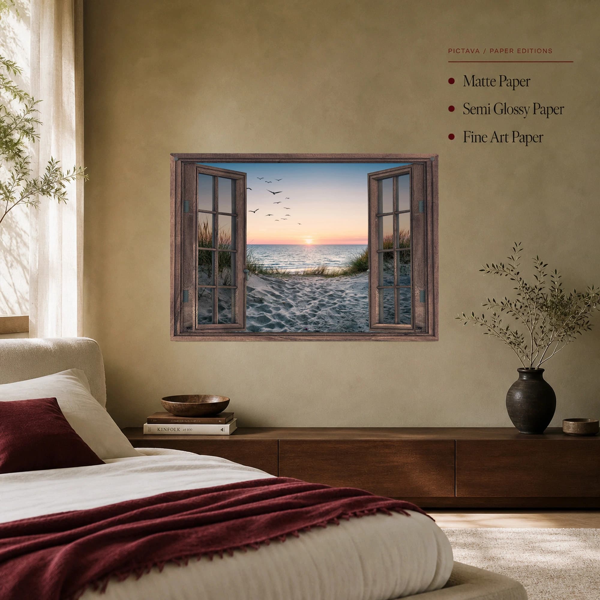 Window to the Ocean Sunset Coastal Wall Art, view 7