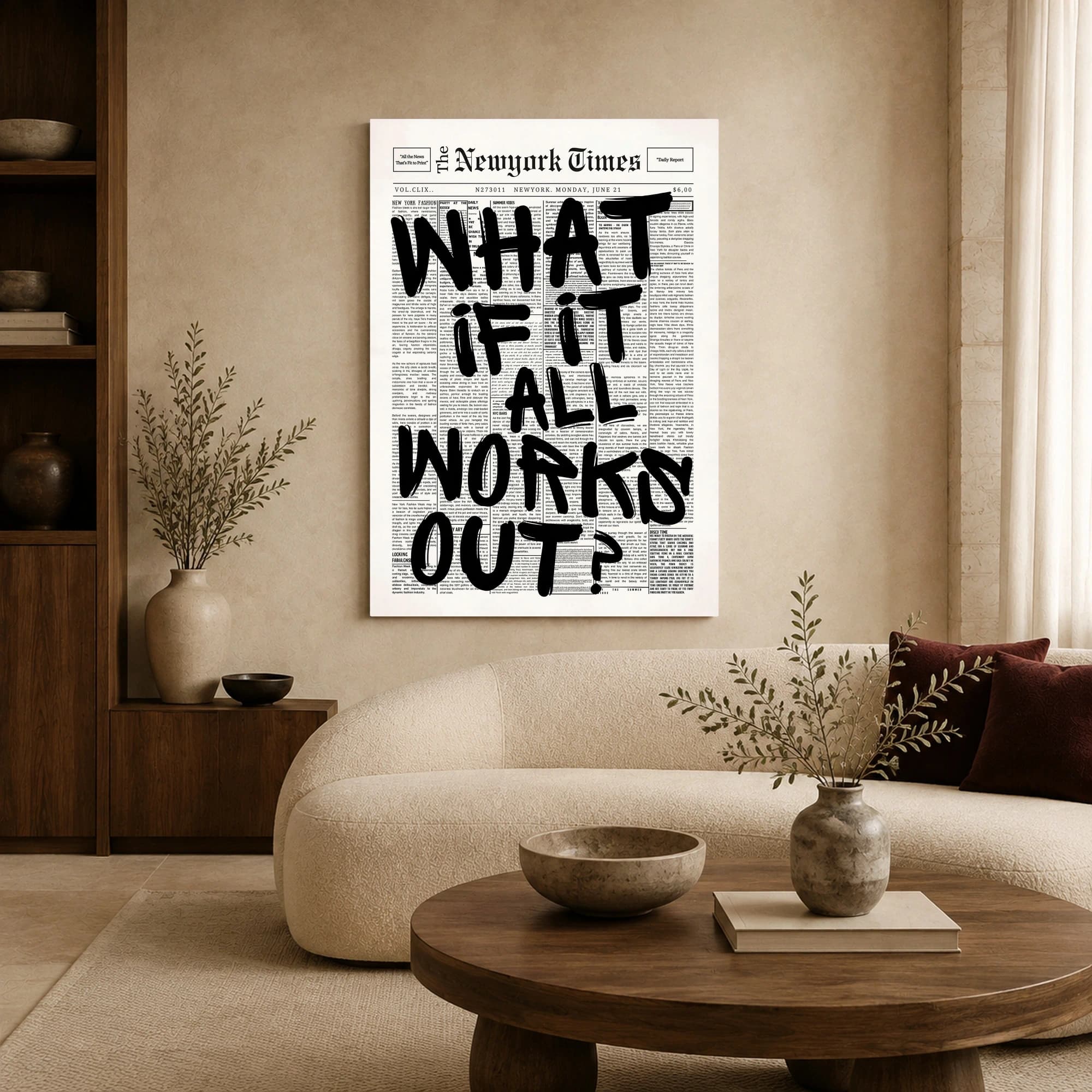 What If It All Works Out Newspaper Print, view 4