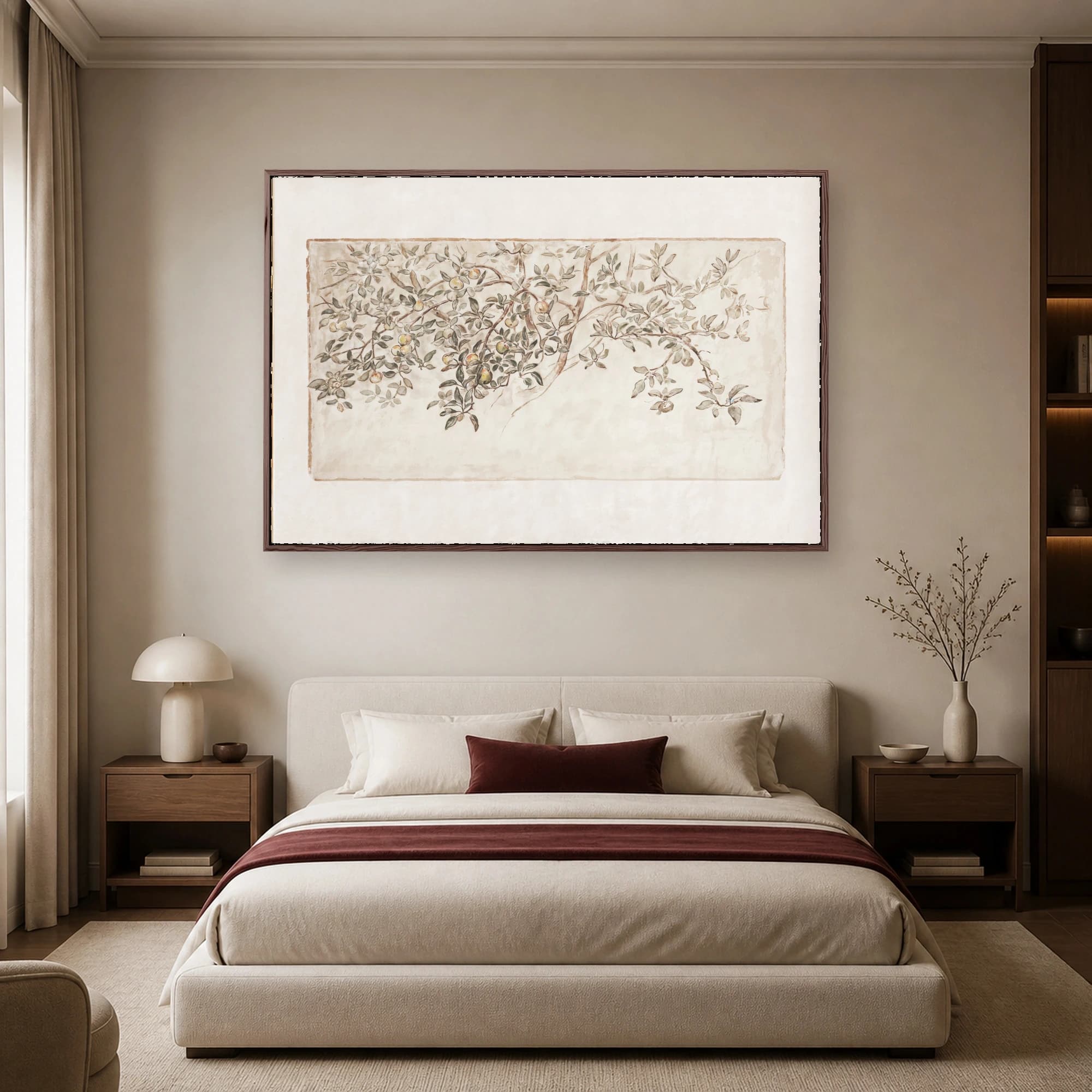 Vintage Fresco Apple Branch Wall Art, view 4