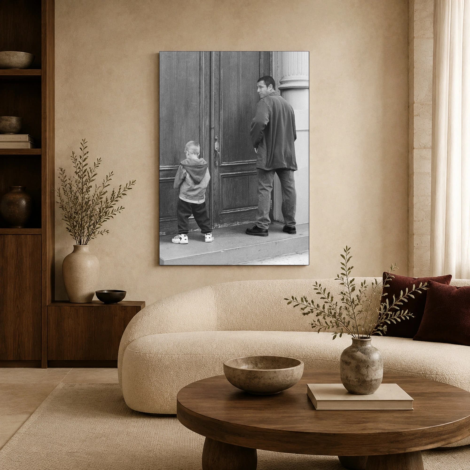 Adam Sandler Funny Bathroom Black and White Wall Art, view 6