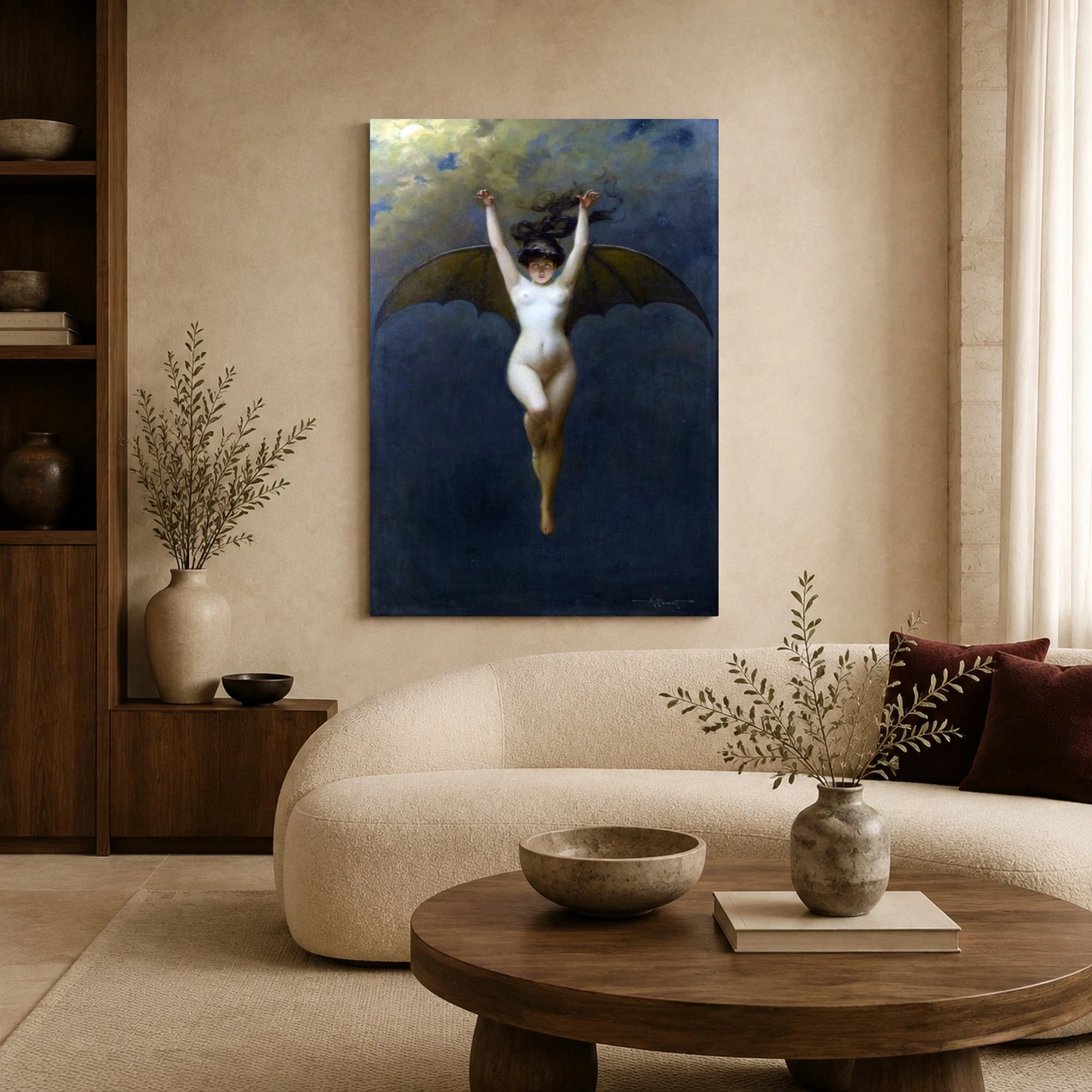 La Femme Chauve-Souris Bat Woman Canvas Print, view 6