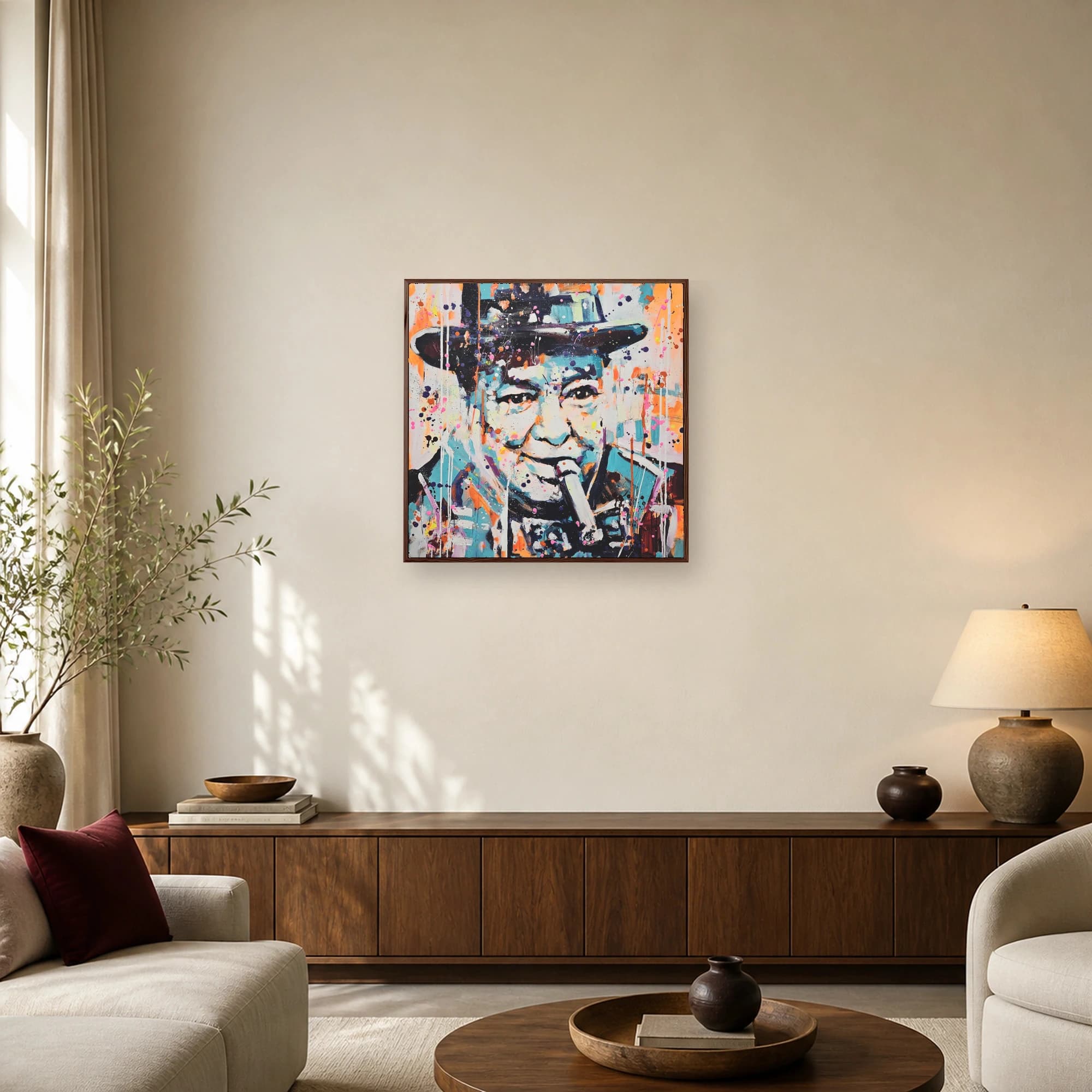 Winston Churchill Vibrant Pop Art Canvas Print, view 5