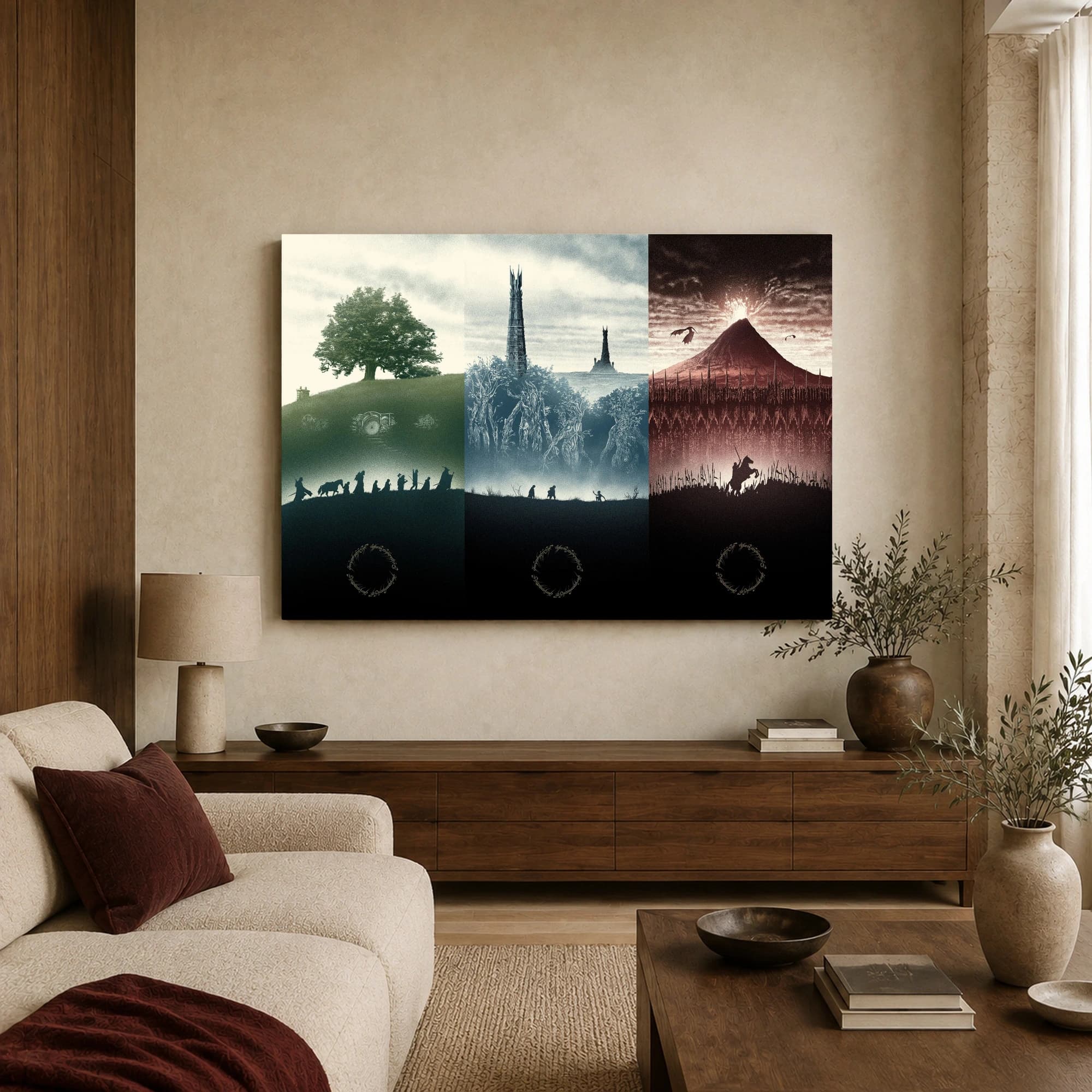 Epic Fantasy Journey Triptych Wall Art, view 3