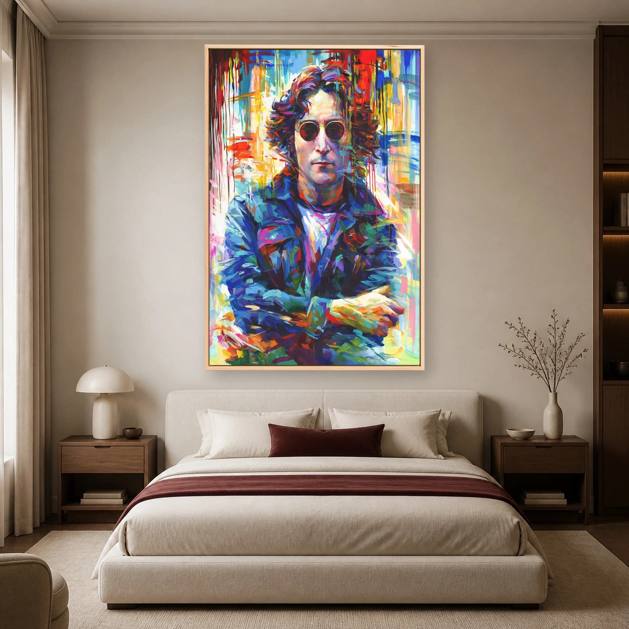 John Lennon Vibrant Abstract Pop Art Canvas Print, view 6