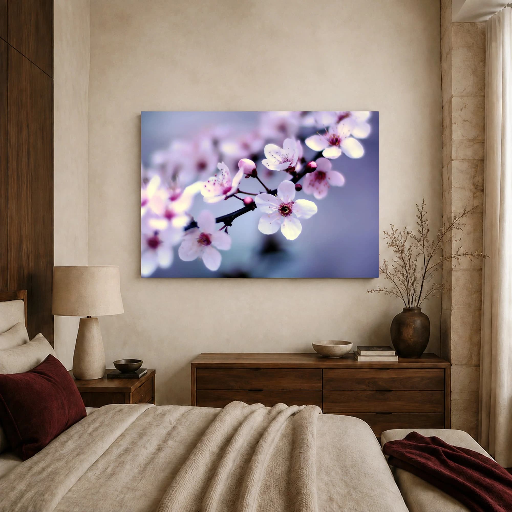 Ethereal Cherry Blossom Branch Fine Art Print, view 8