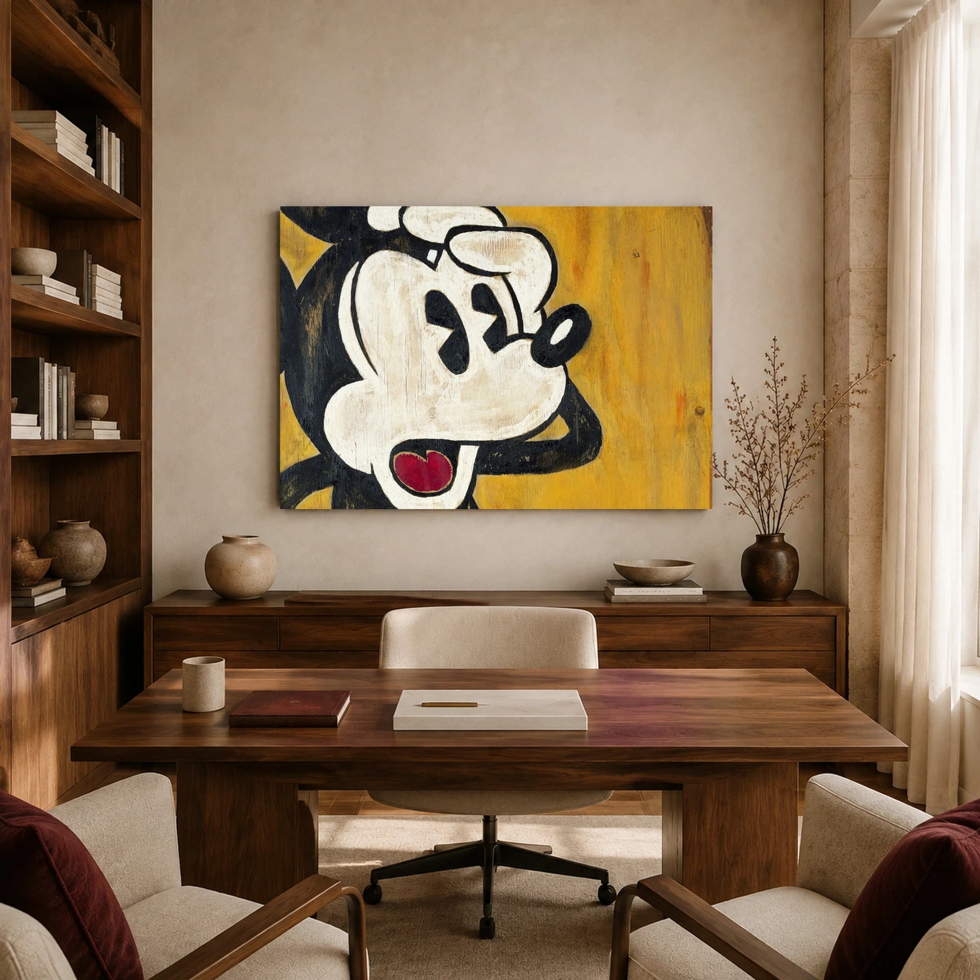 Vintage Mickey Mouse Wooden Wall Art Print, view 8