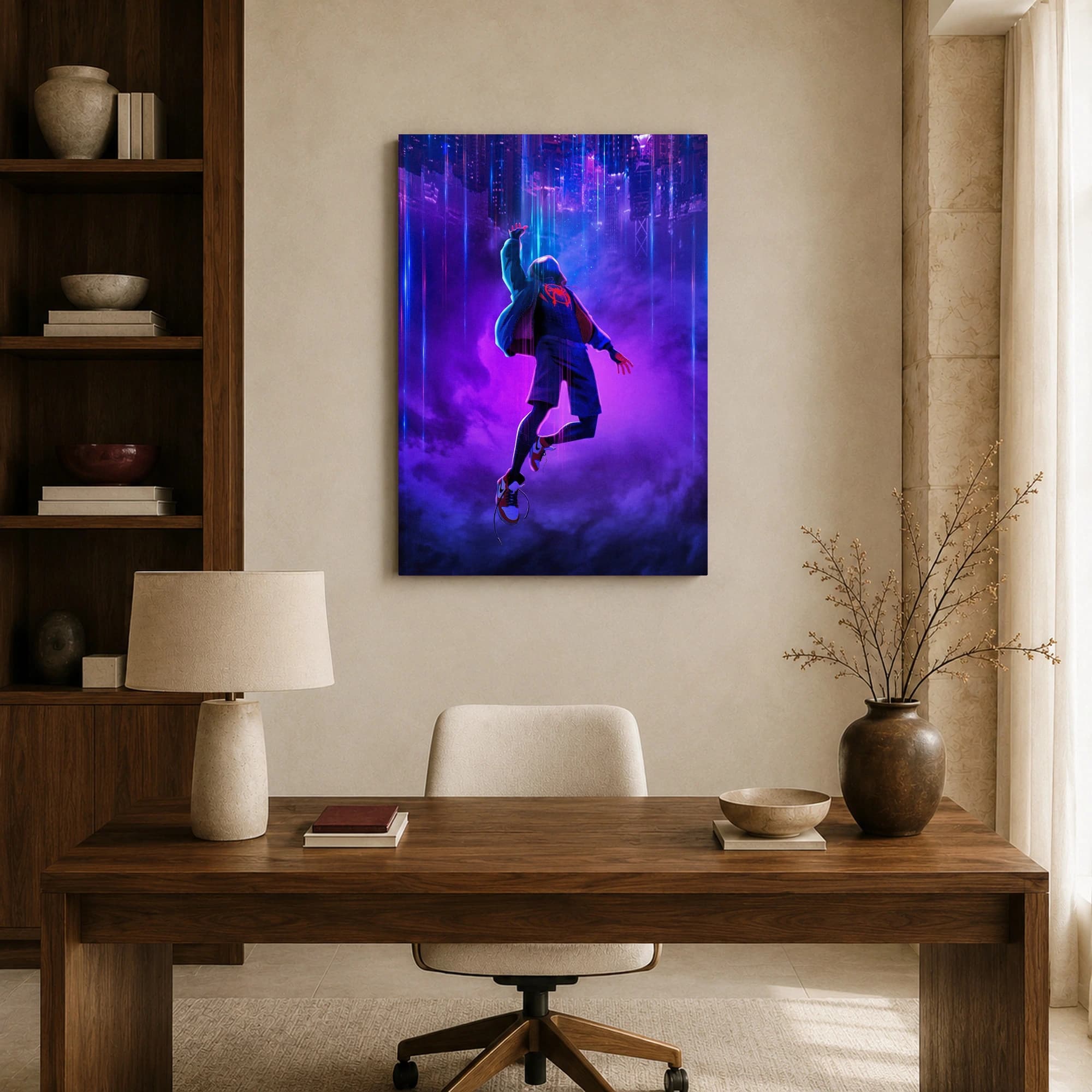 Spider-Man Multiverse Leap Neon Wall Art, view 8
