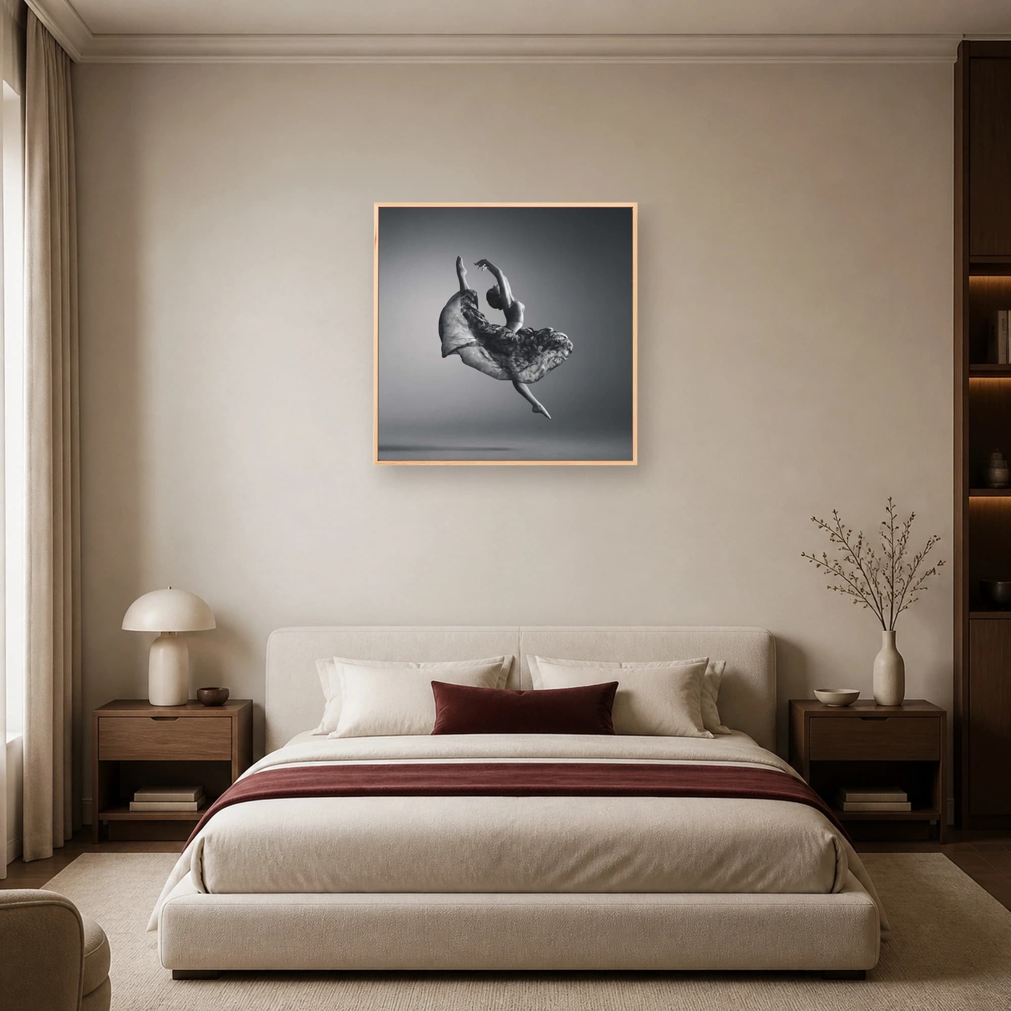 Monochrome Leap Ballet Dancer Fine Art Print, view 6