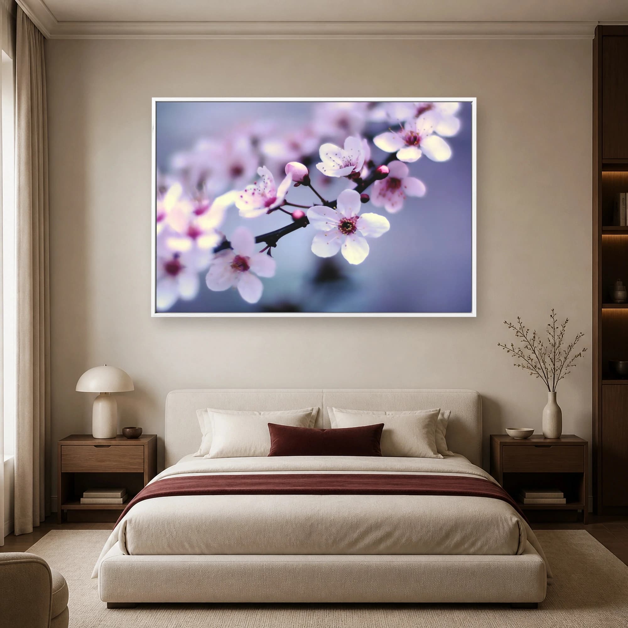 Ethereal Cherry Blossom Branch Fine Art Print, view 6