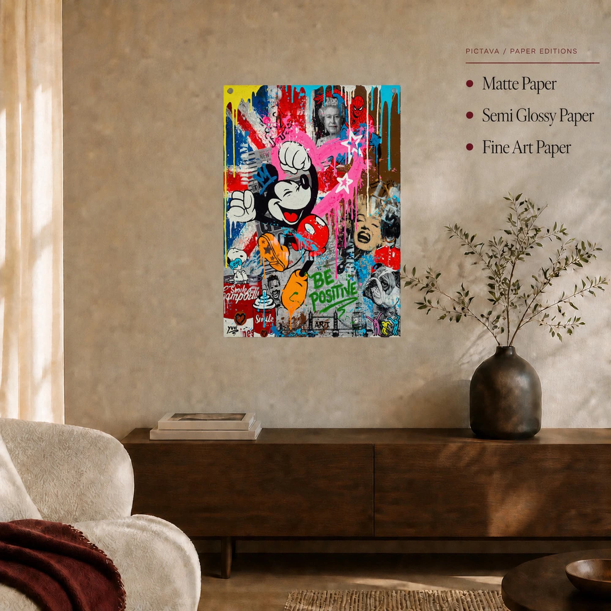 Urban Pop Culture Collage Street Art Print, view 4