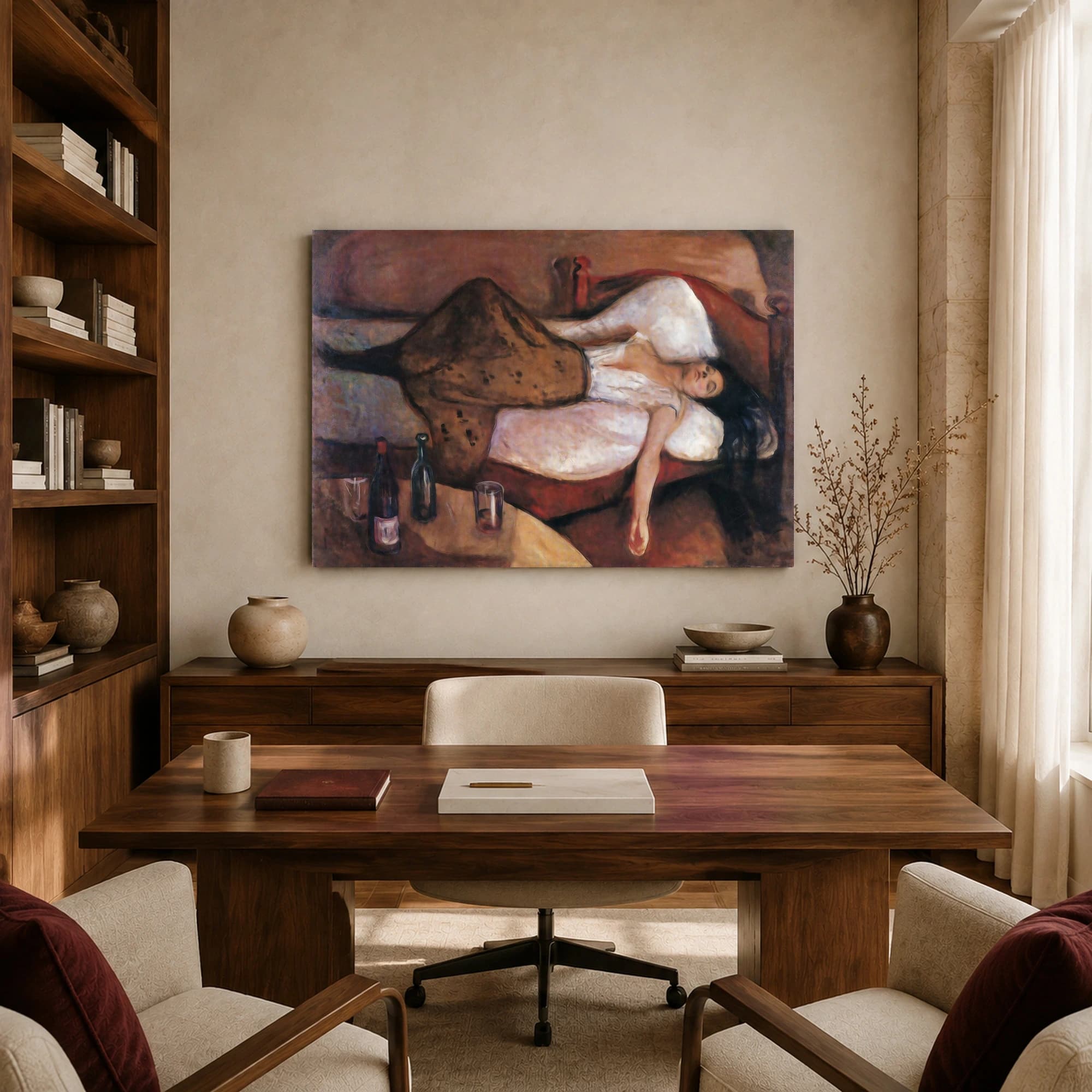 The Day After Framed Canvas Art Print by Edvard Munch, view 8