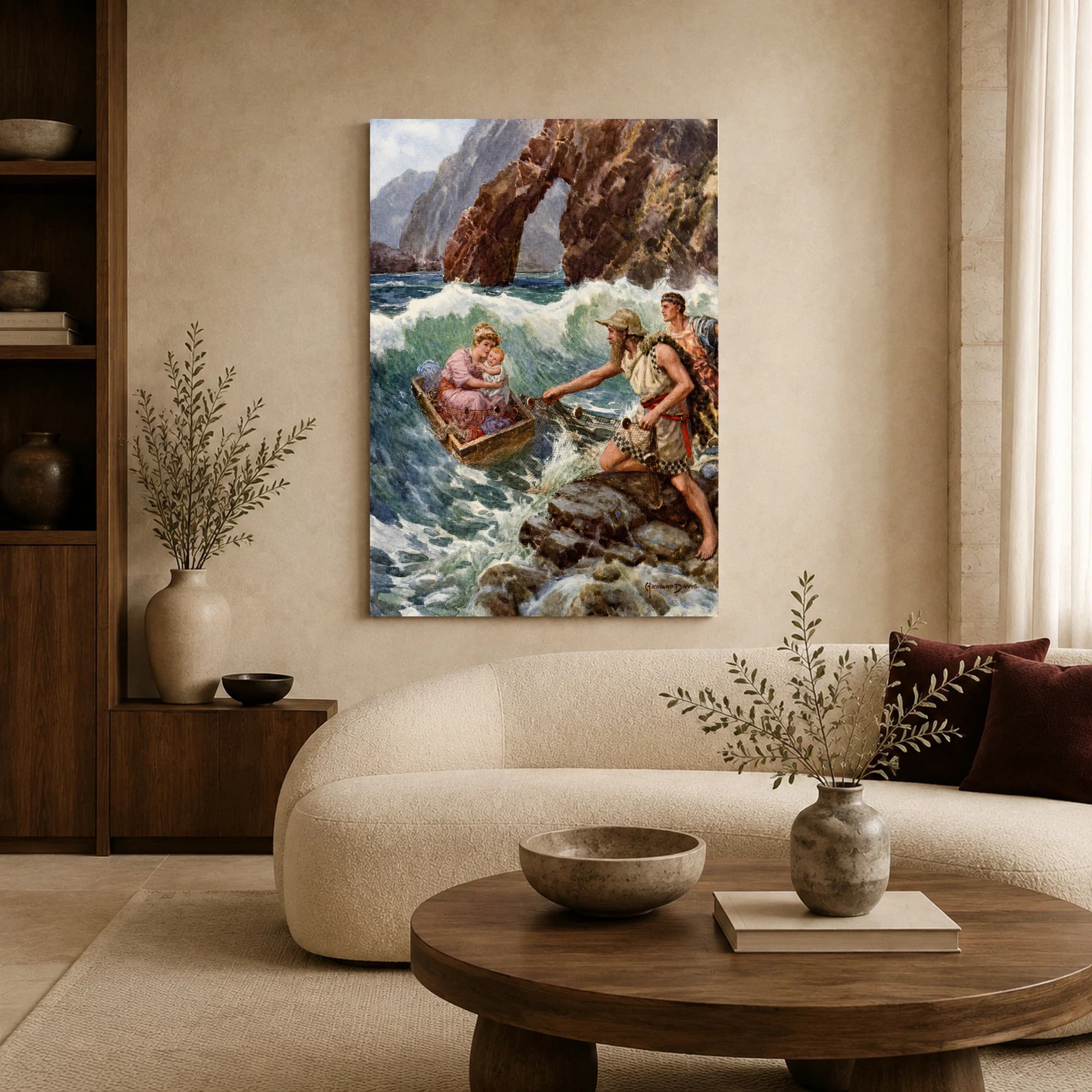 Danaë and Perseus Greek Mythology Fine Art Print, view 5