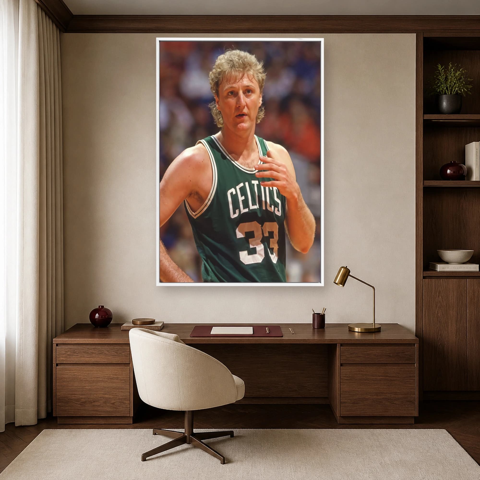 Larry Bird Boston Celtics Number 33 Basketball Legend Wall Art, view 3