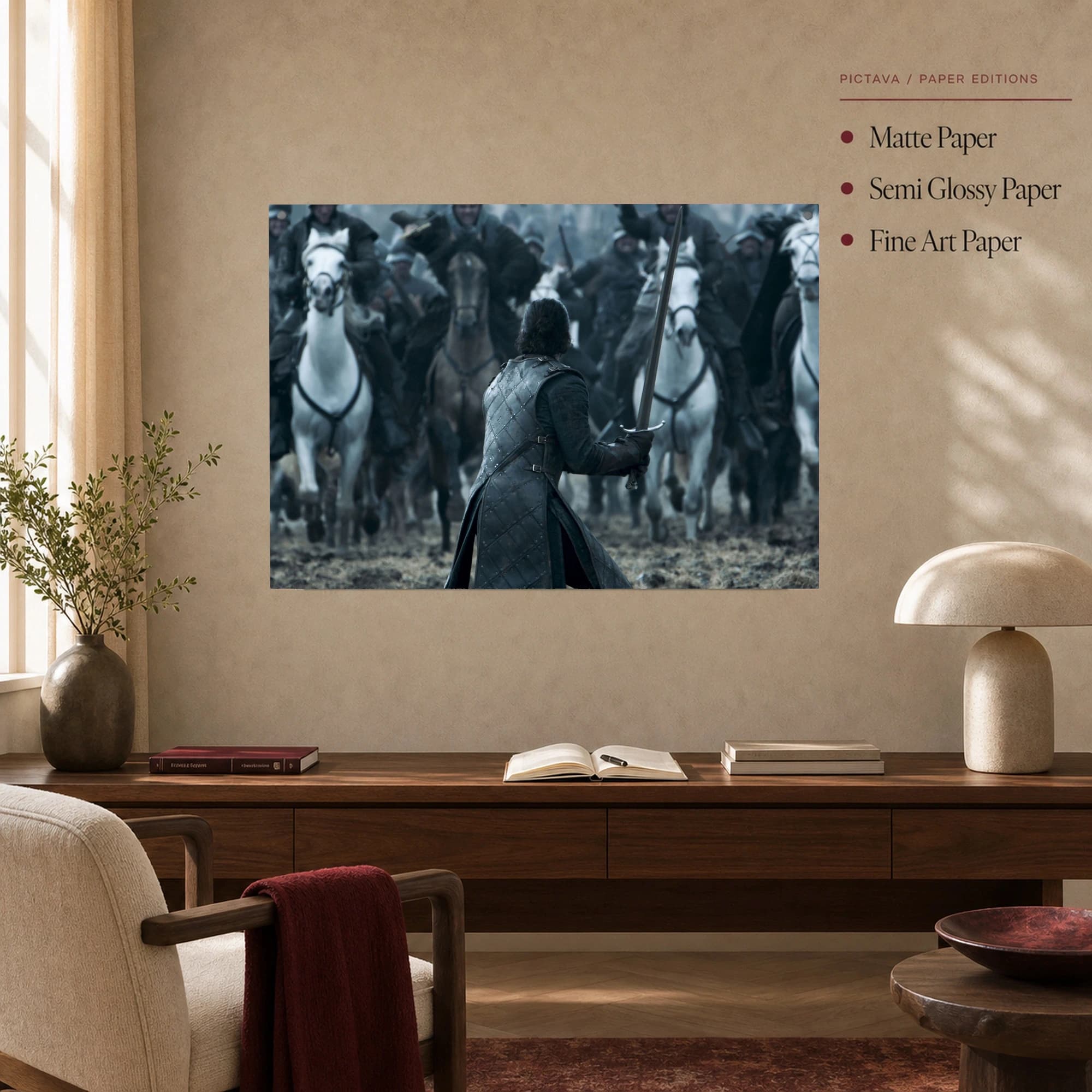 Epic Battlefield Stand Cinematic Canvas Print, view 6