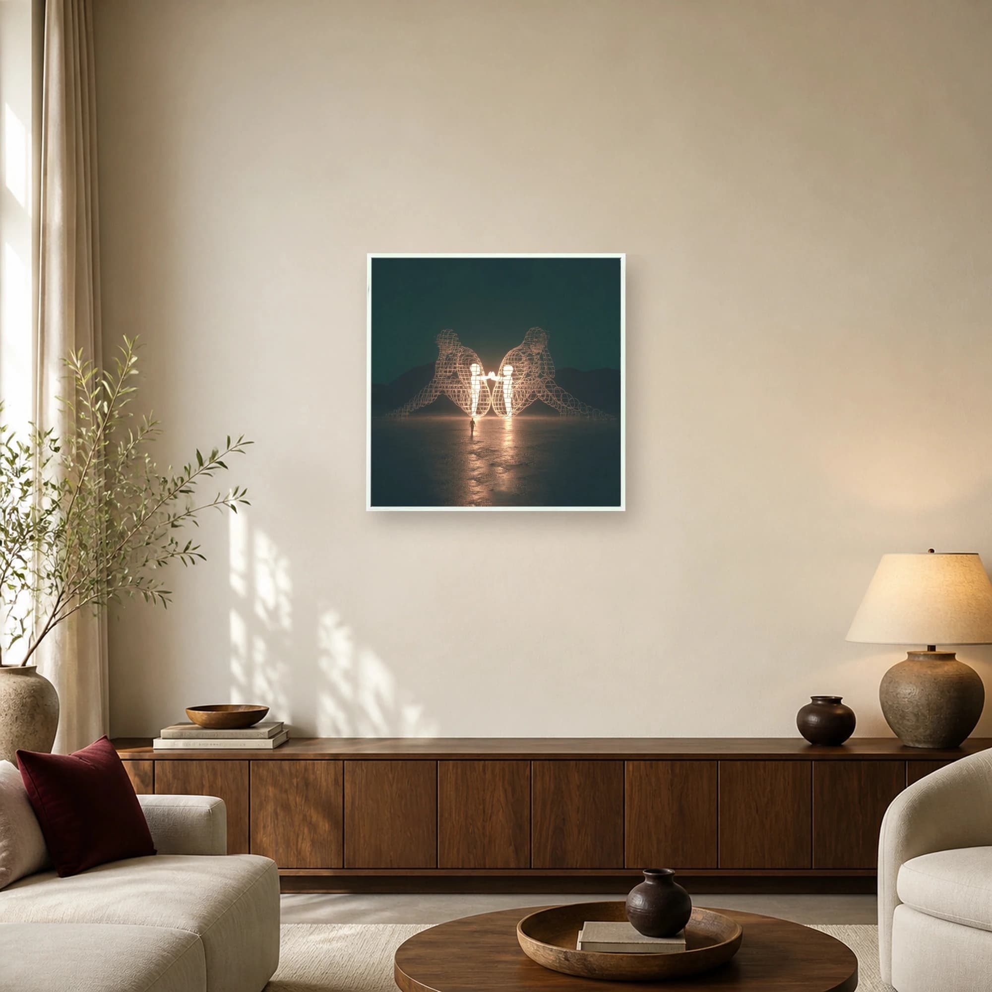 Echoes of Connection Surrealist Canvas Print, view 2