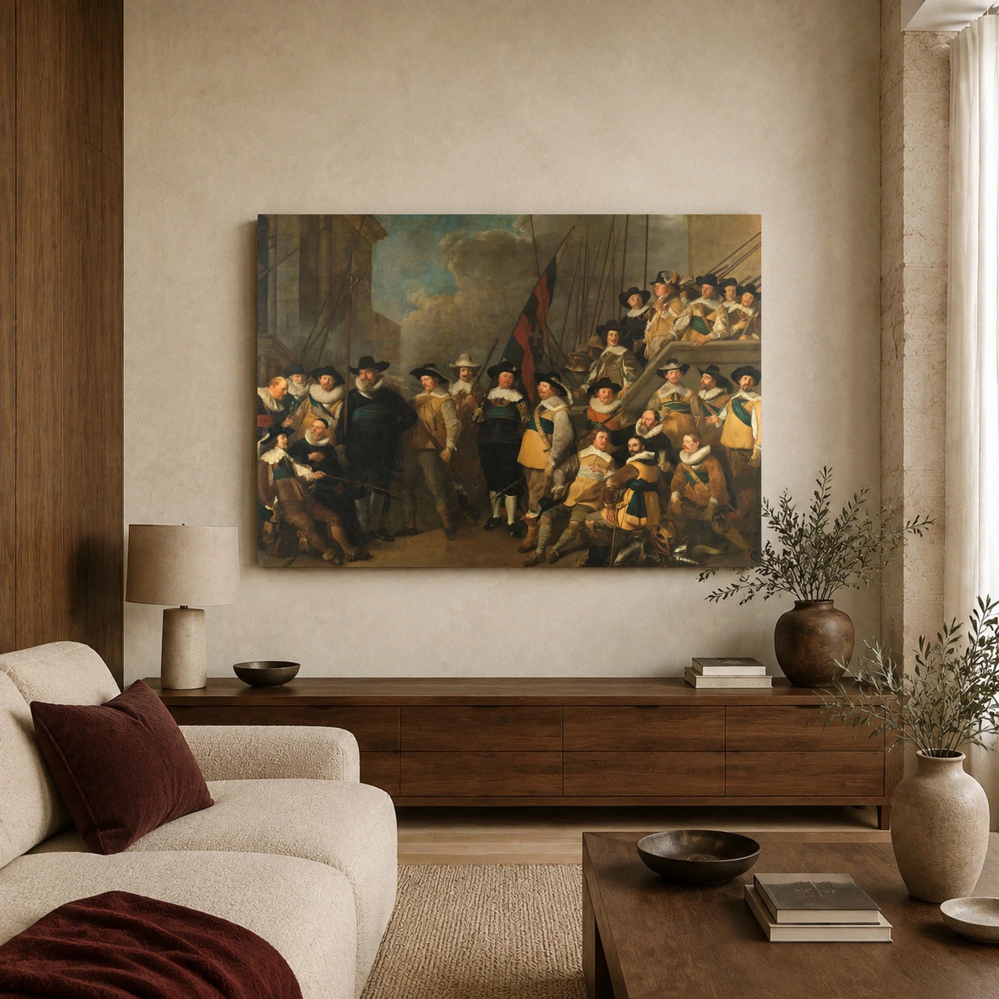 The Meagre Company Canvas Print by Frans Hals & Pieter Codde, view 3