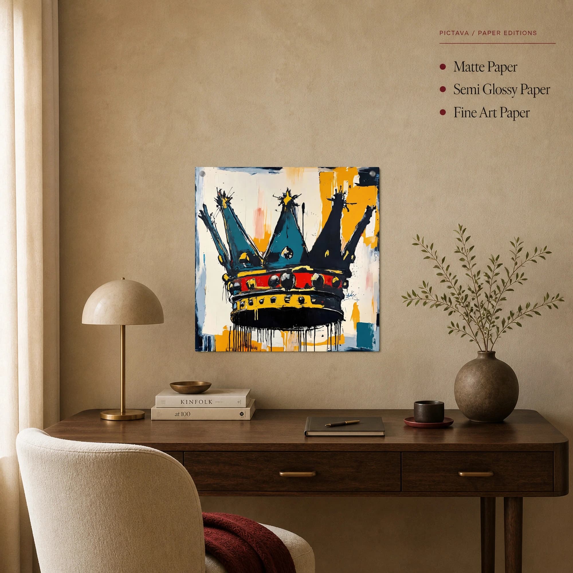 Neo-Expressionist Crown Canvas Print, view 2