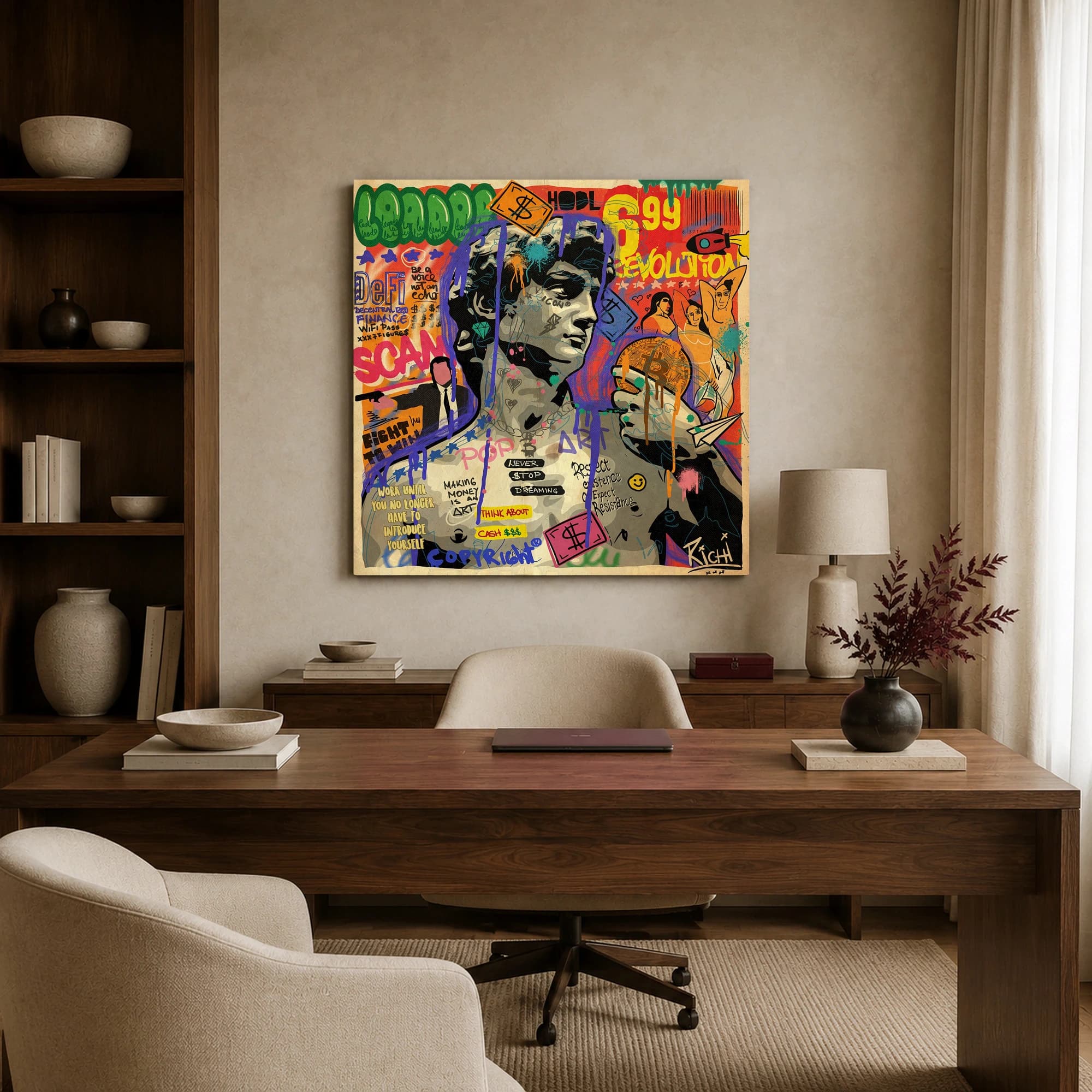 Crypto Revolution David Street Art Print, view 2