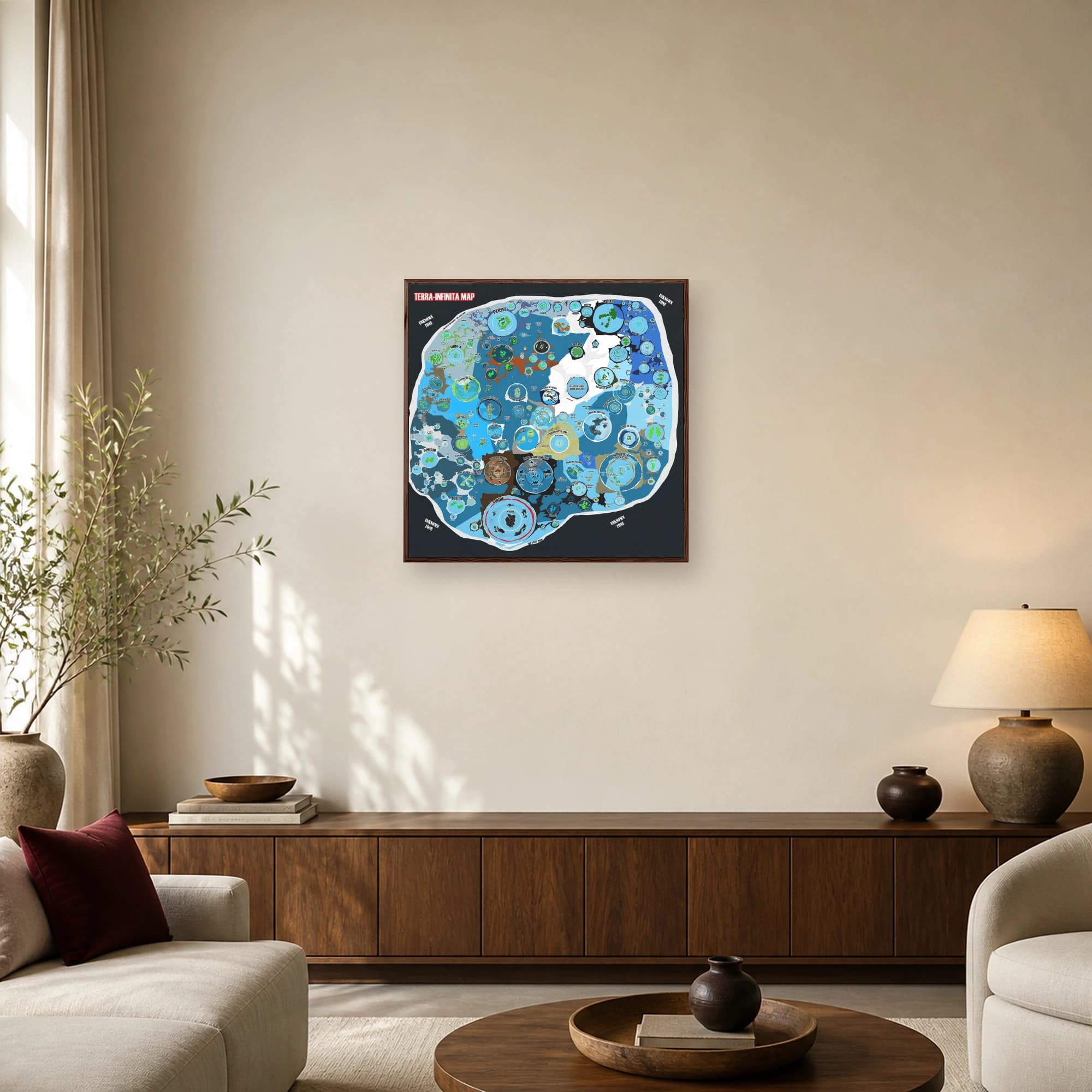 Terra-Infinita Fantasy Map Art Print, view 3