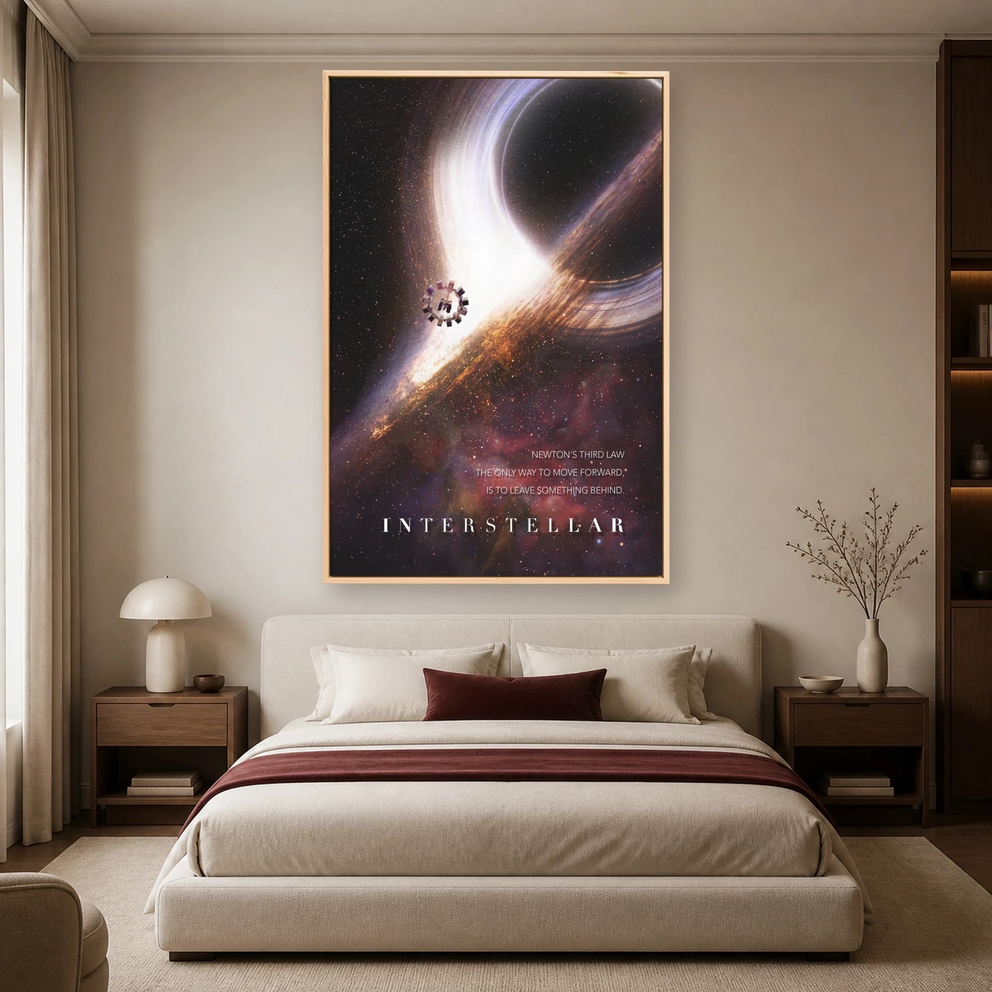 Interstellar Spacecraft and Black Hole Movie Wall Art, view 4
